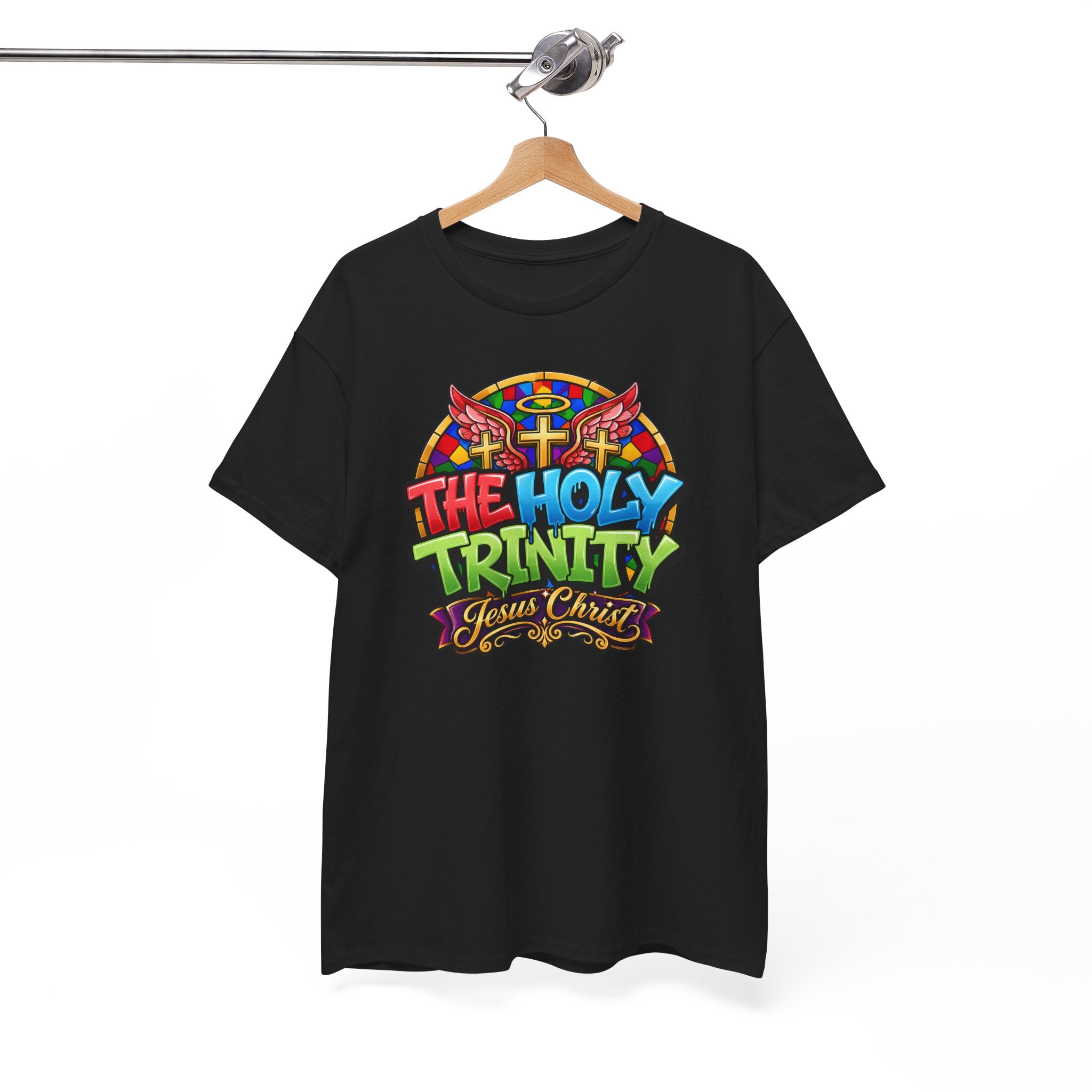 Holy Trinity Graphic Tee — 'The Holy Trinity Jesus Christ' Colorful Faith T-Shirt