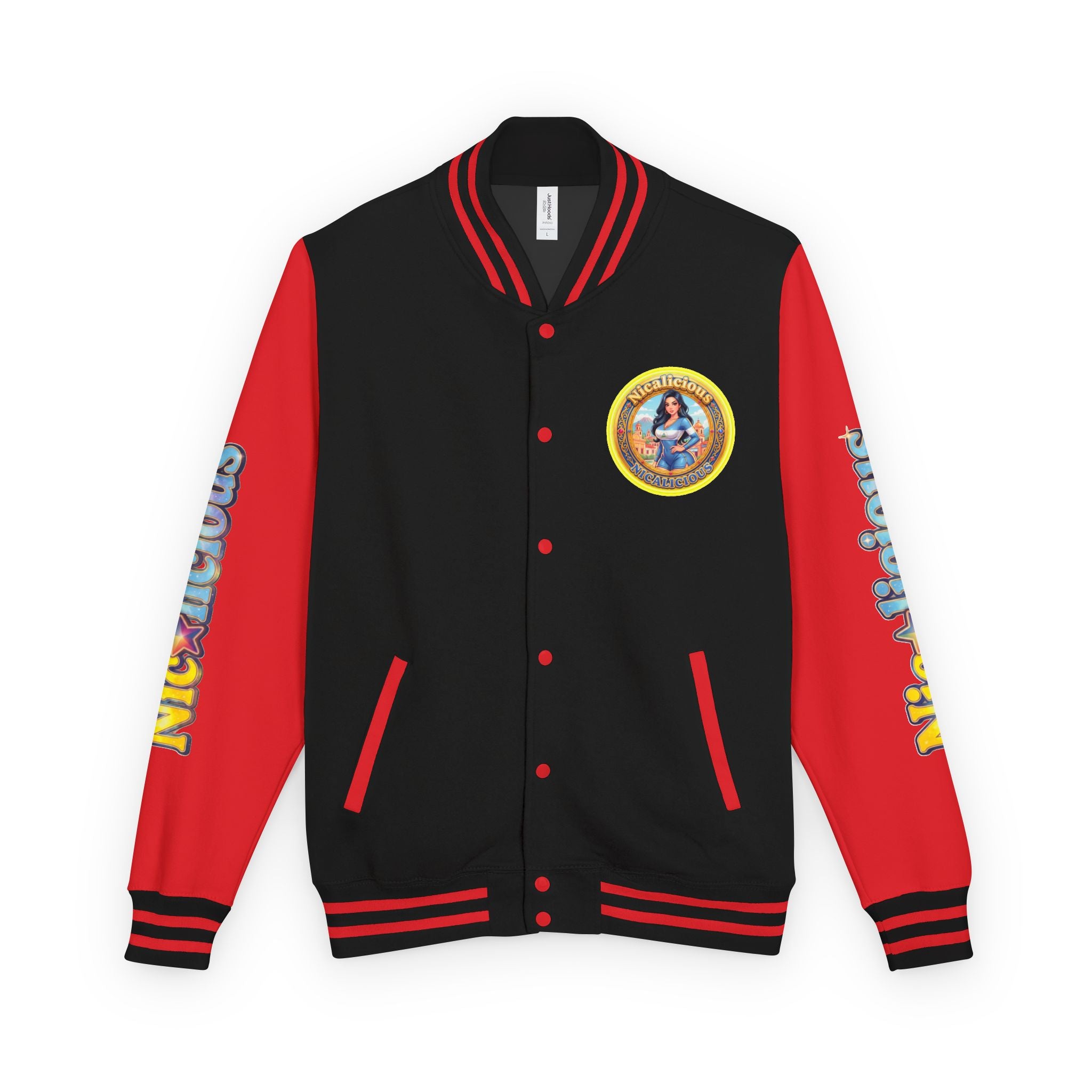 Letterman Jacket — 'Nicalicious' Retro Badge Varsity Jacket