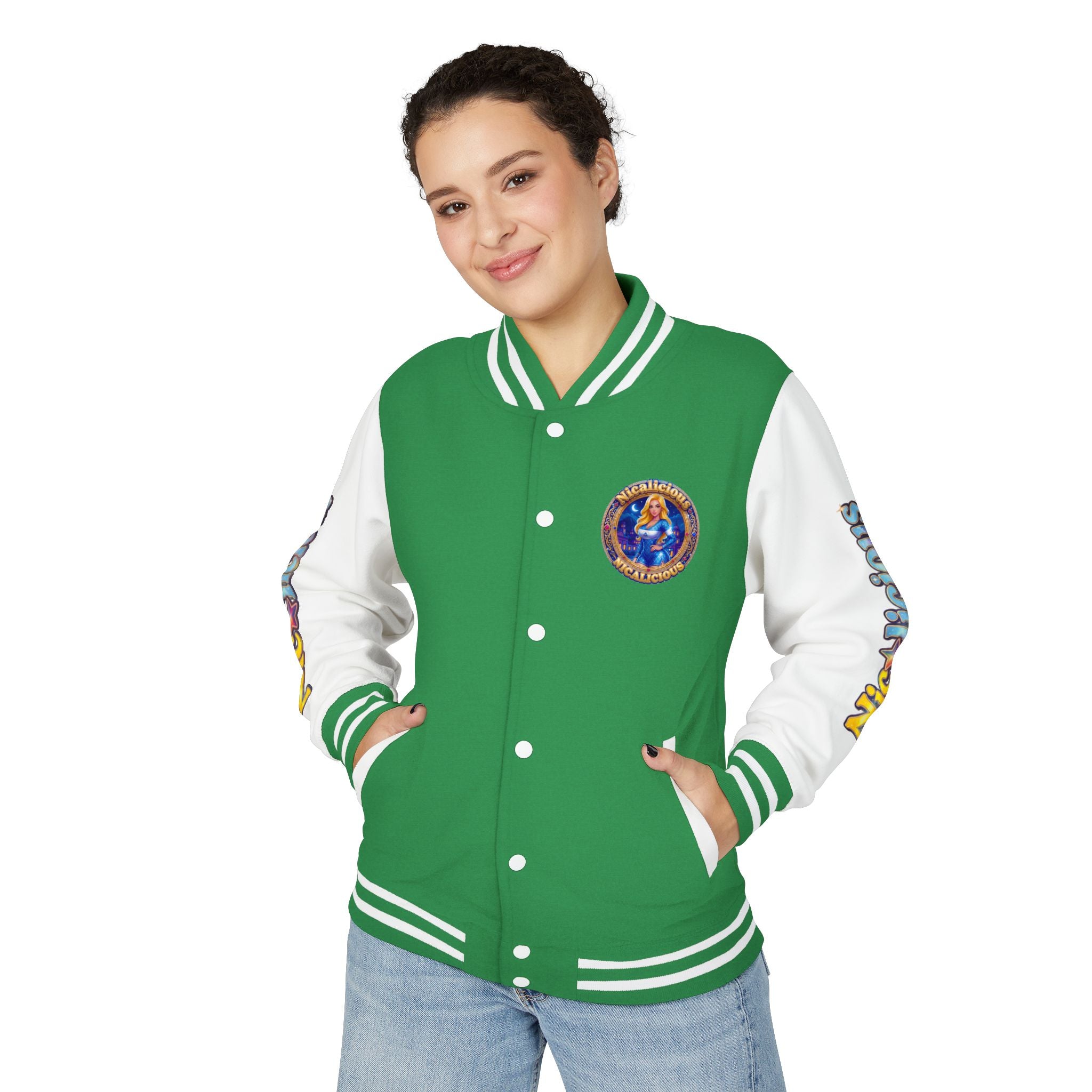 Letterman Jacket — "Nicalicious" Retro Crest Varsity Jacket