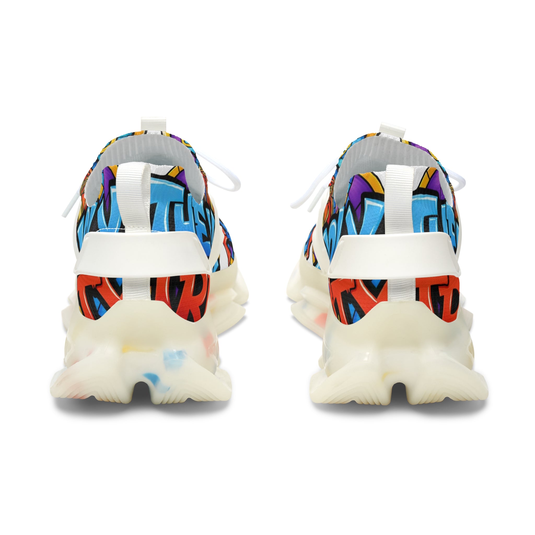 Men's Mesh Sneakers — Colorful Graffiti 'The Holy' Street Style