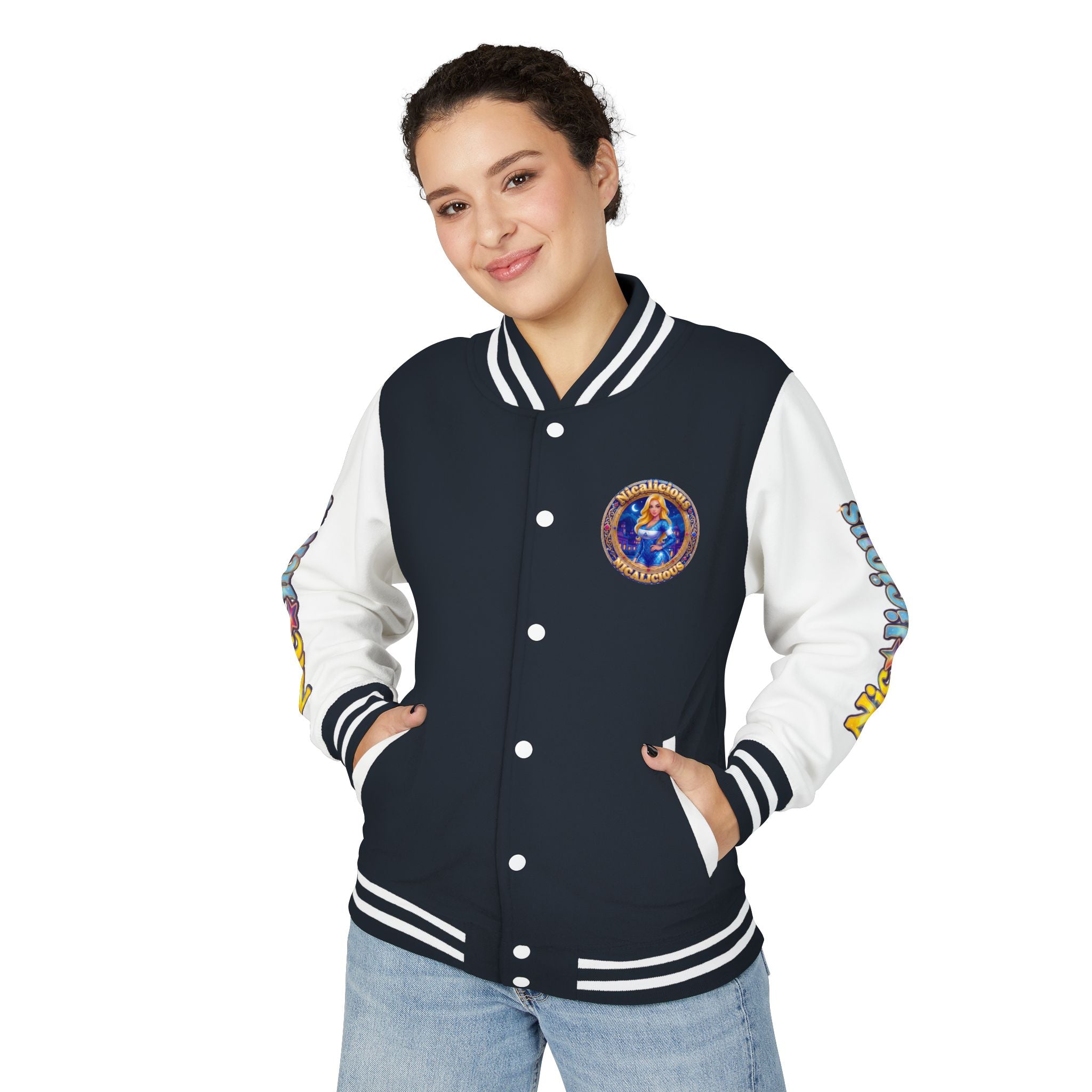 Letterman Jacket — "Nicalicious" Retro Crest Varsity Jacket