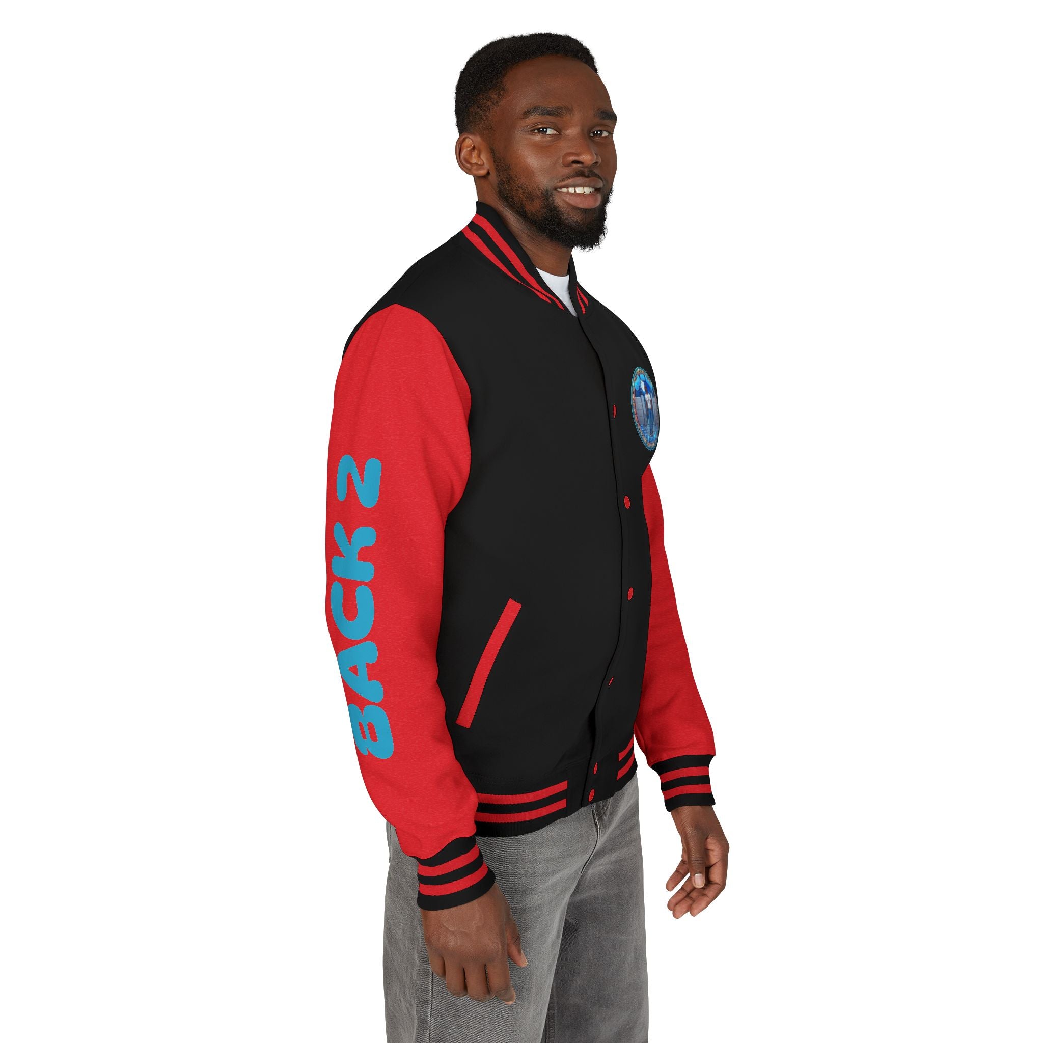 Letterman Jacket — 'Back 2 The Block' Retro Streetwear Patch Jacket