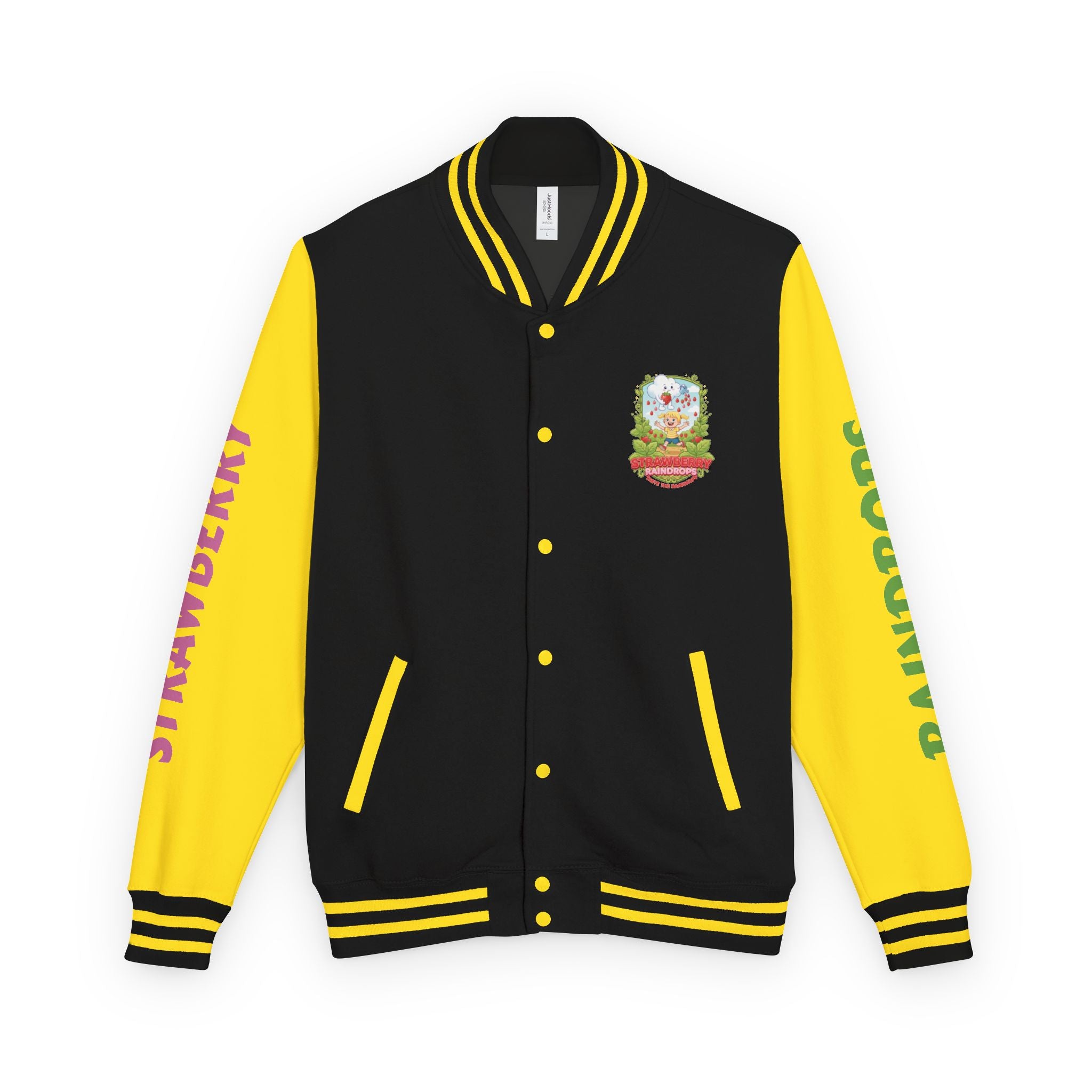 Letterman Jacket —Strawberry Raindrops Back Patch