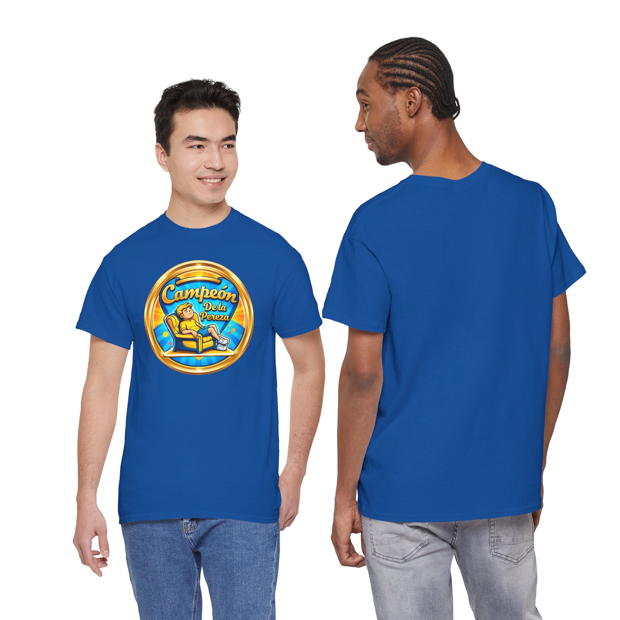 "Campeón De La Pereza" Tee — Gold Badge Adventure T‑Shirt