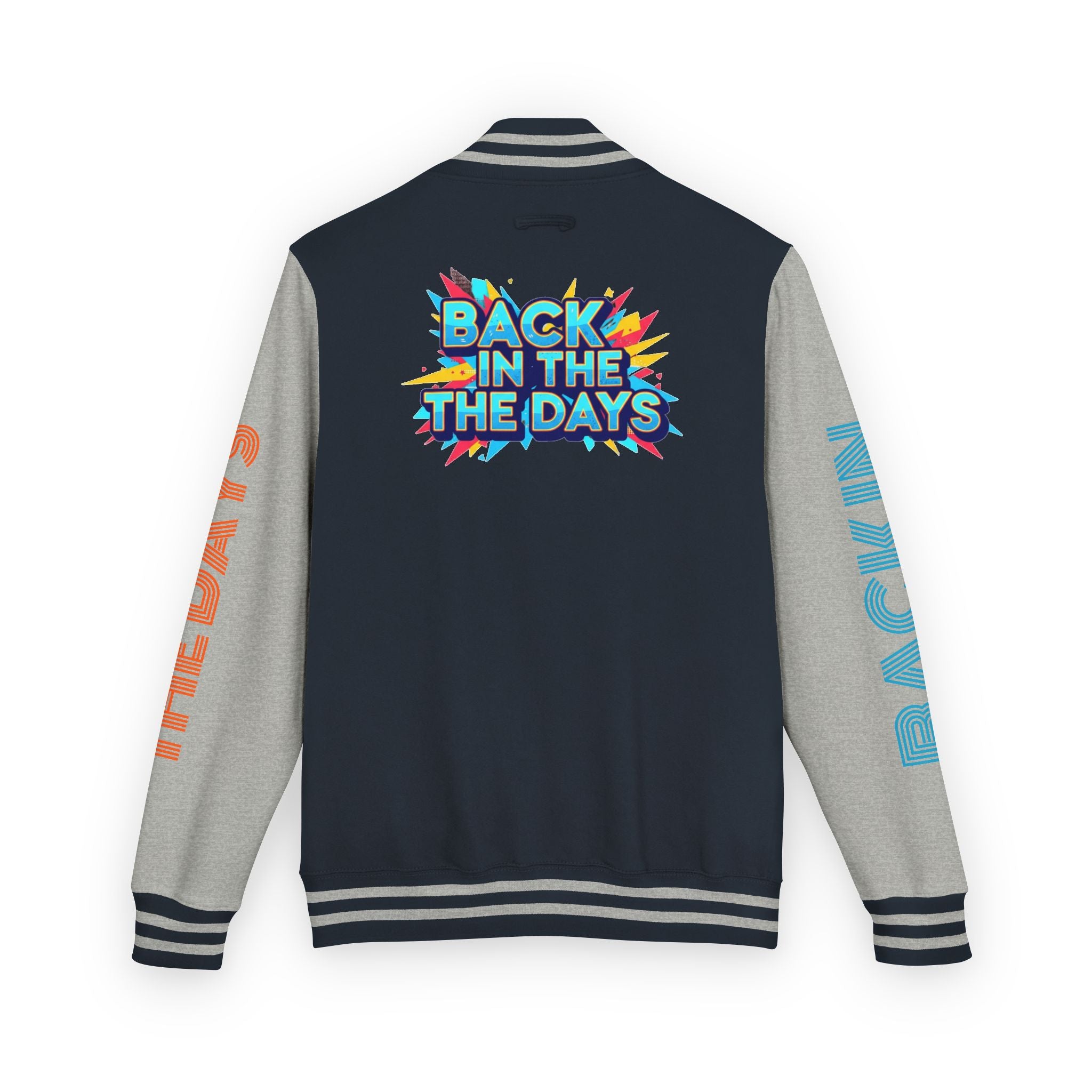 Letterman Jacket — "Back in the Days" Retro Graphic Bomber