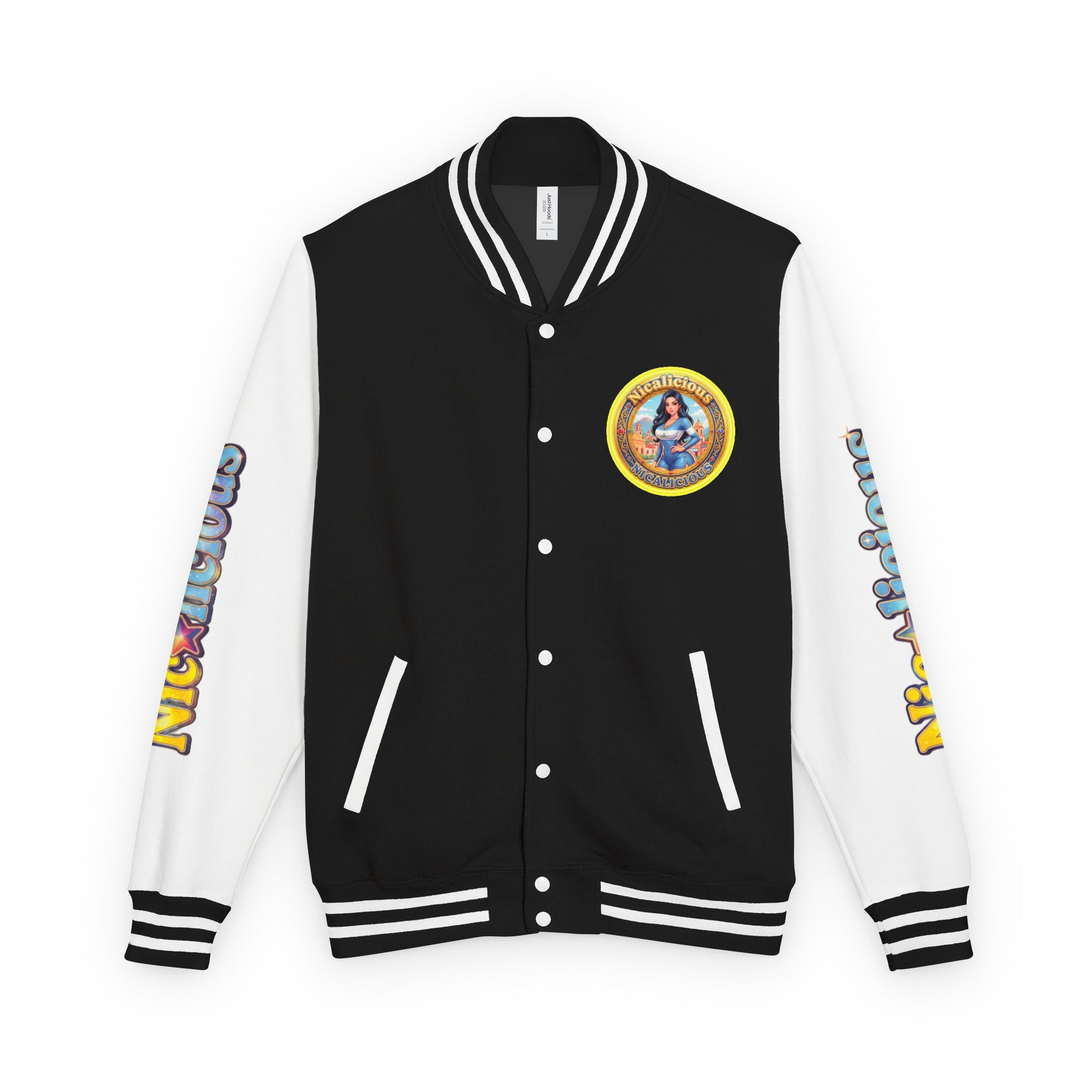 Letterman Jacket — 'Nicalicious' Retro Badge Varsity Jacket