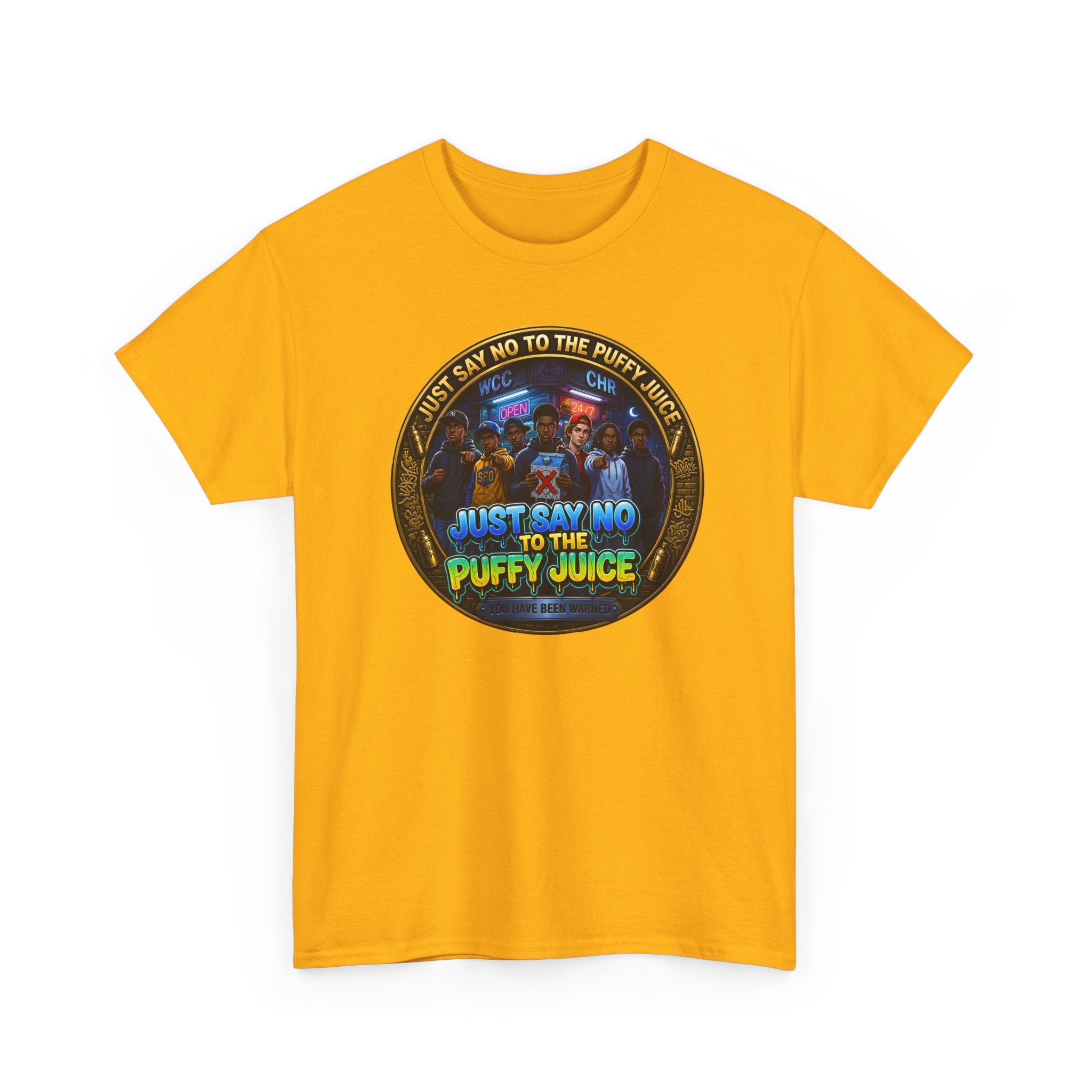 "Just Say No to the Puffy Juice "Tee – Anti-Party Vintage Graphic T-Shirt
