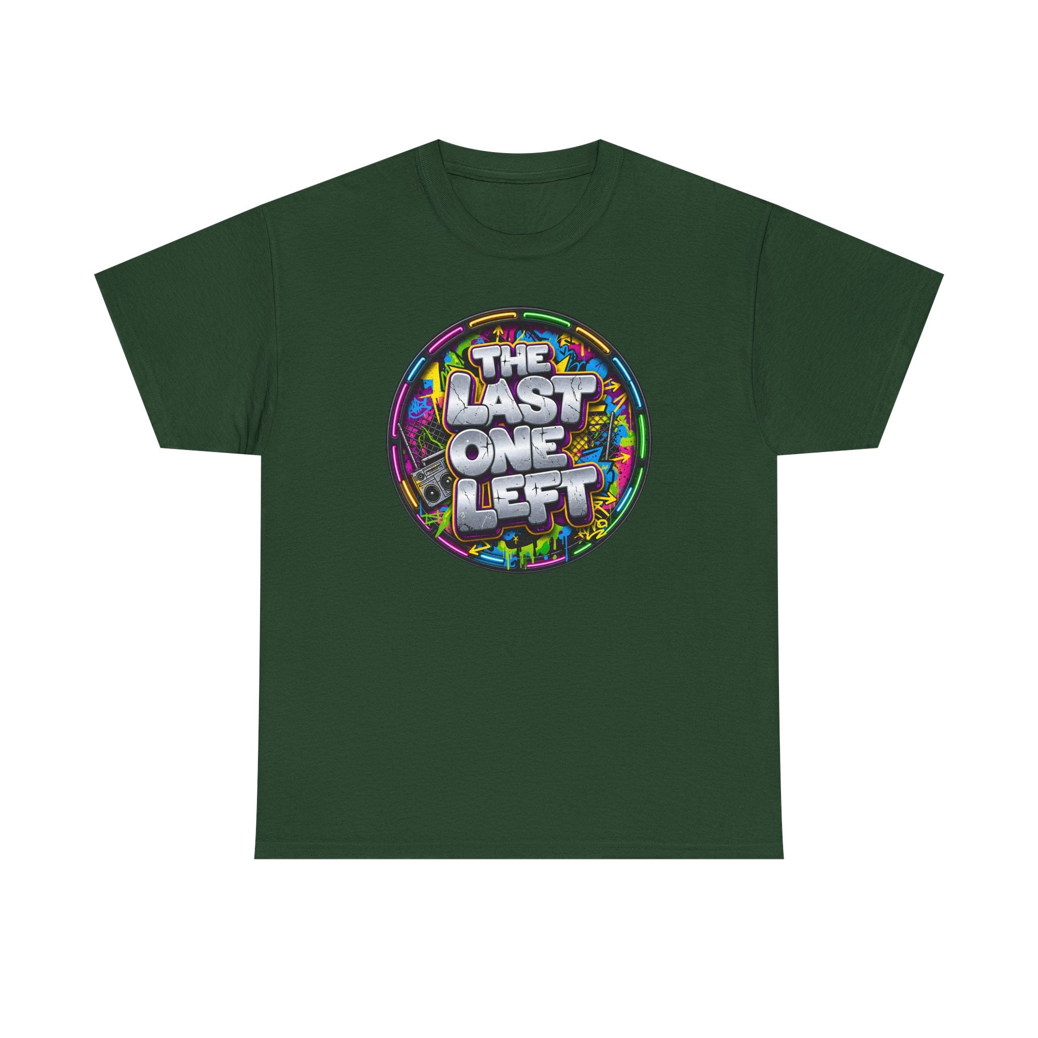 Graphic Tee - "The Last One Left" Colorful Retro Badge