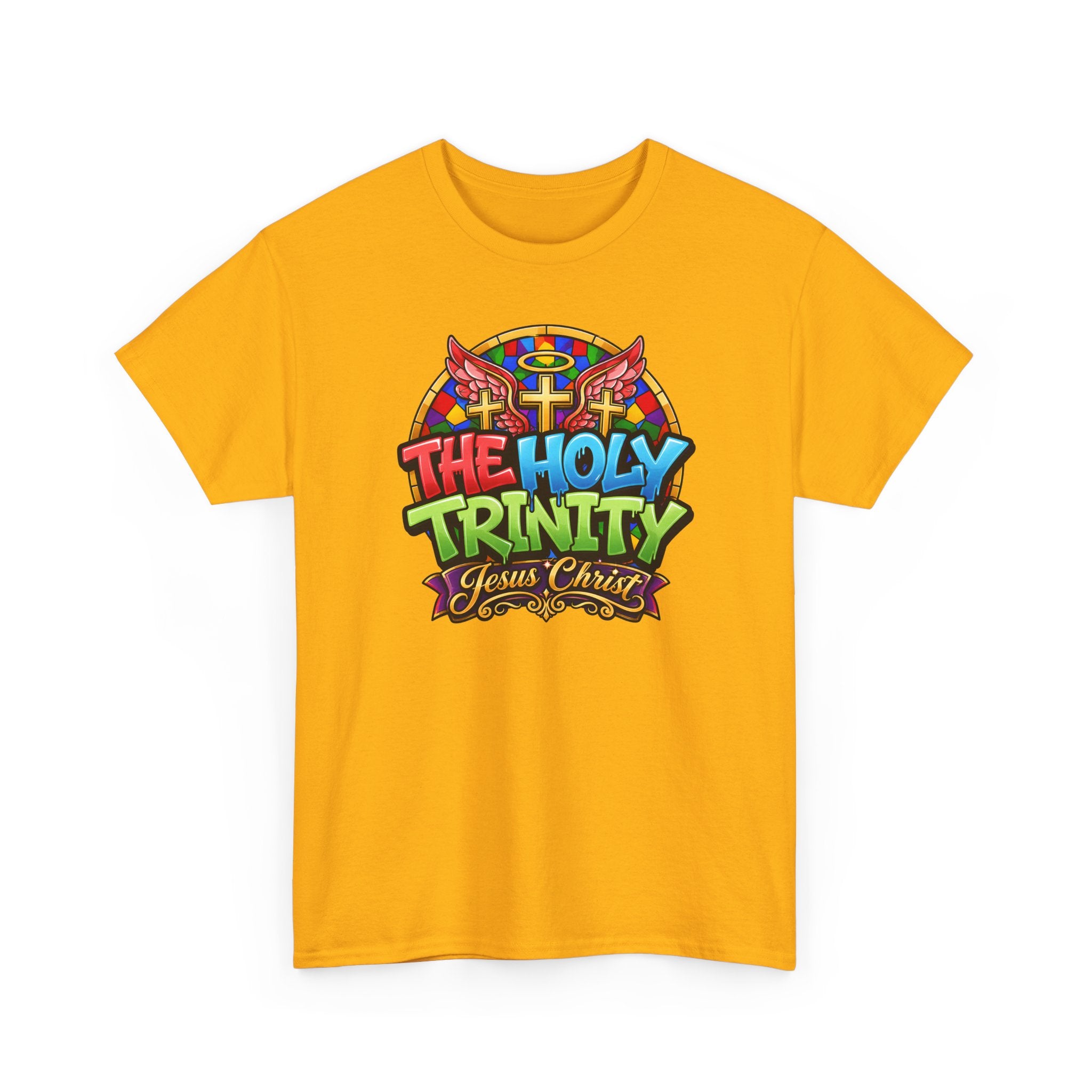 Holy Trinity Graphic Tee — 'The Holy Trinity Jesus Christ' Colorful Faith T-Shirt