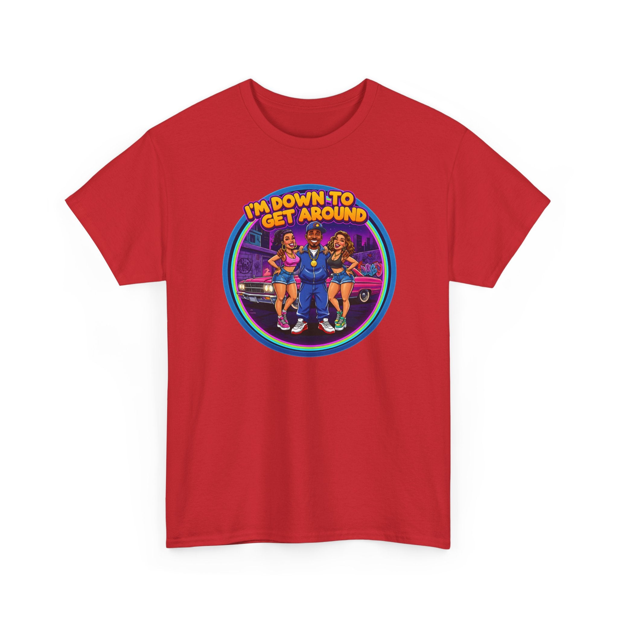 T-Shirt — 'I'm Down to Get Around' Retro Skate Crew Graphic Tee
