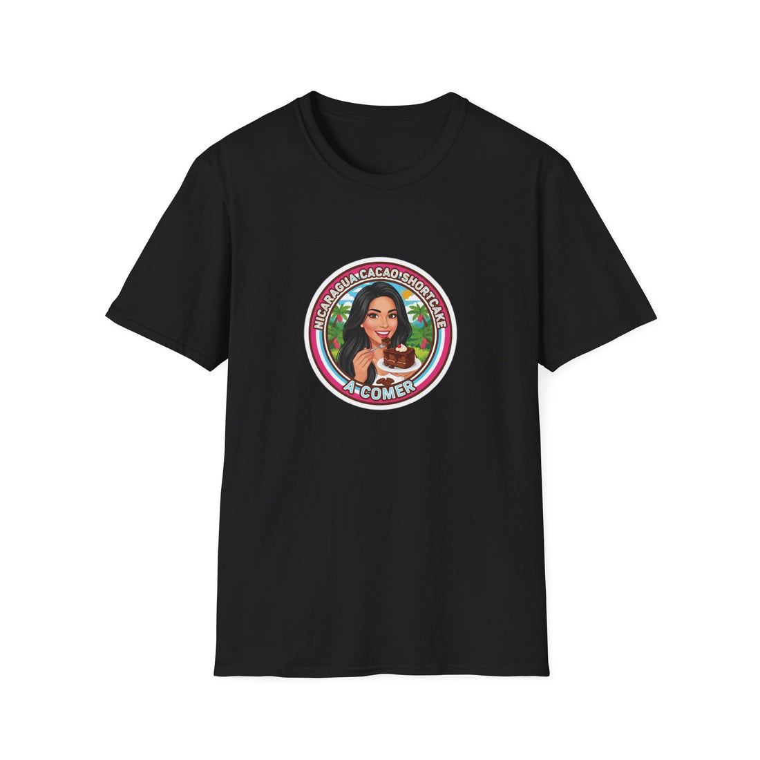 Cacao Shortcake Lover T-Shirt — "A Comer" Latina Baking Shirt