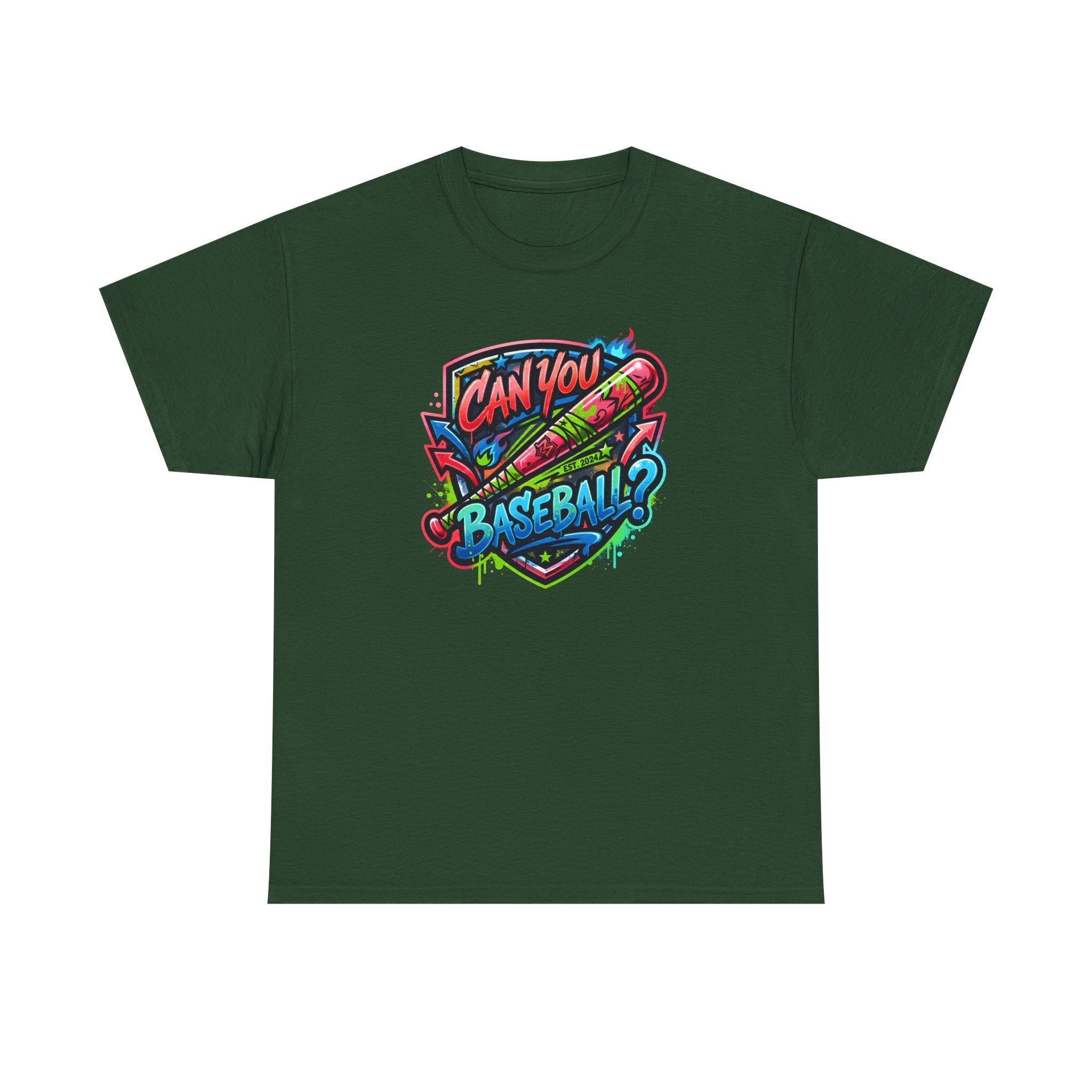 Can You Baseball? T-Shirt — Colorful Retro Baseball Graphic Tee