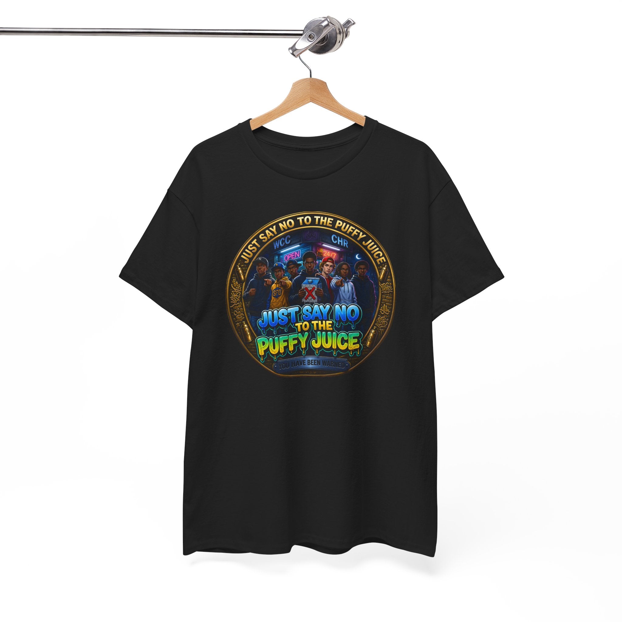 "Just Say No to the Puffy Juice "Tee – Anti-Party Vintage Graphic T-Shirt