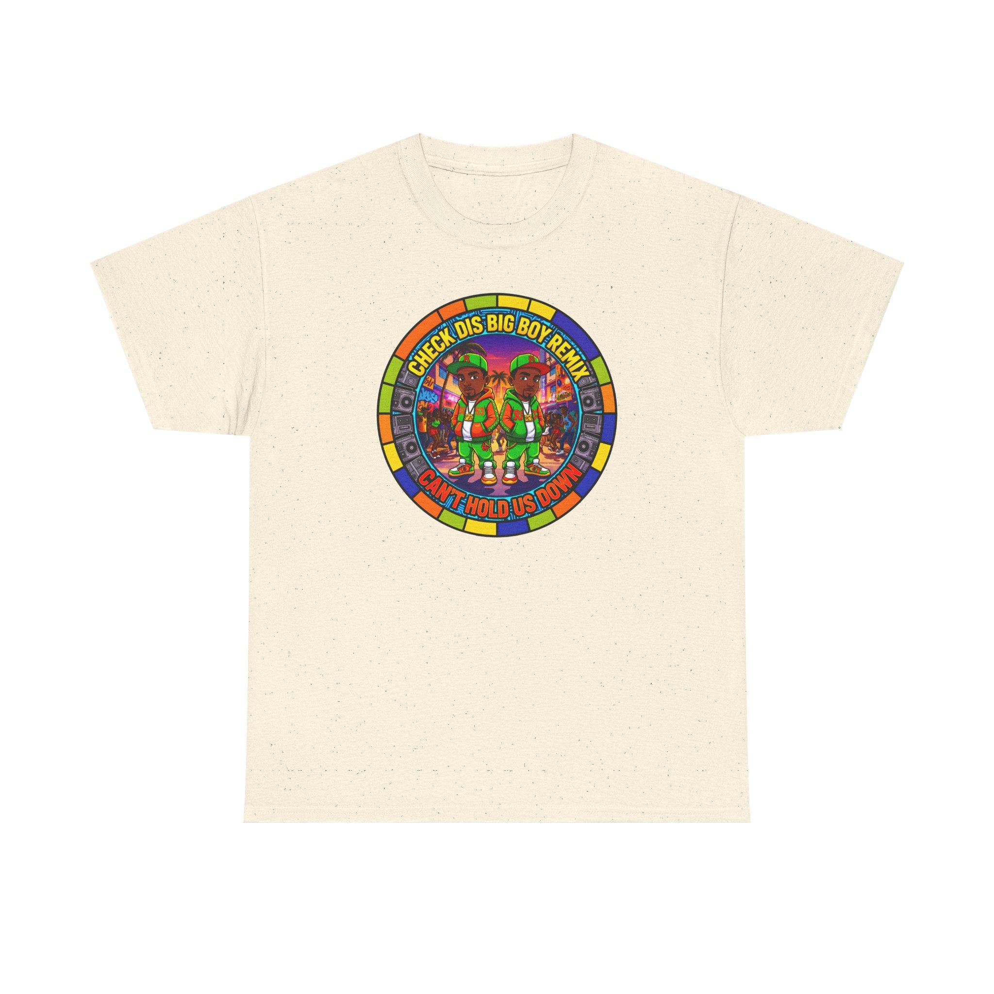 T-Shirt — "Check Dis Big Boy Remix" Colorful Cartoon Grap6hic Tee