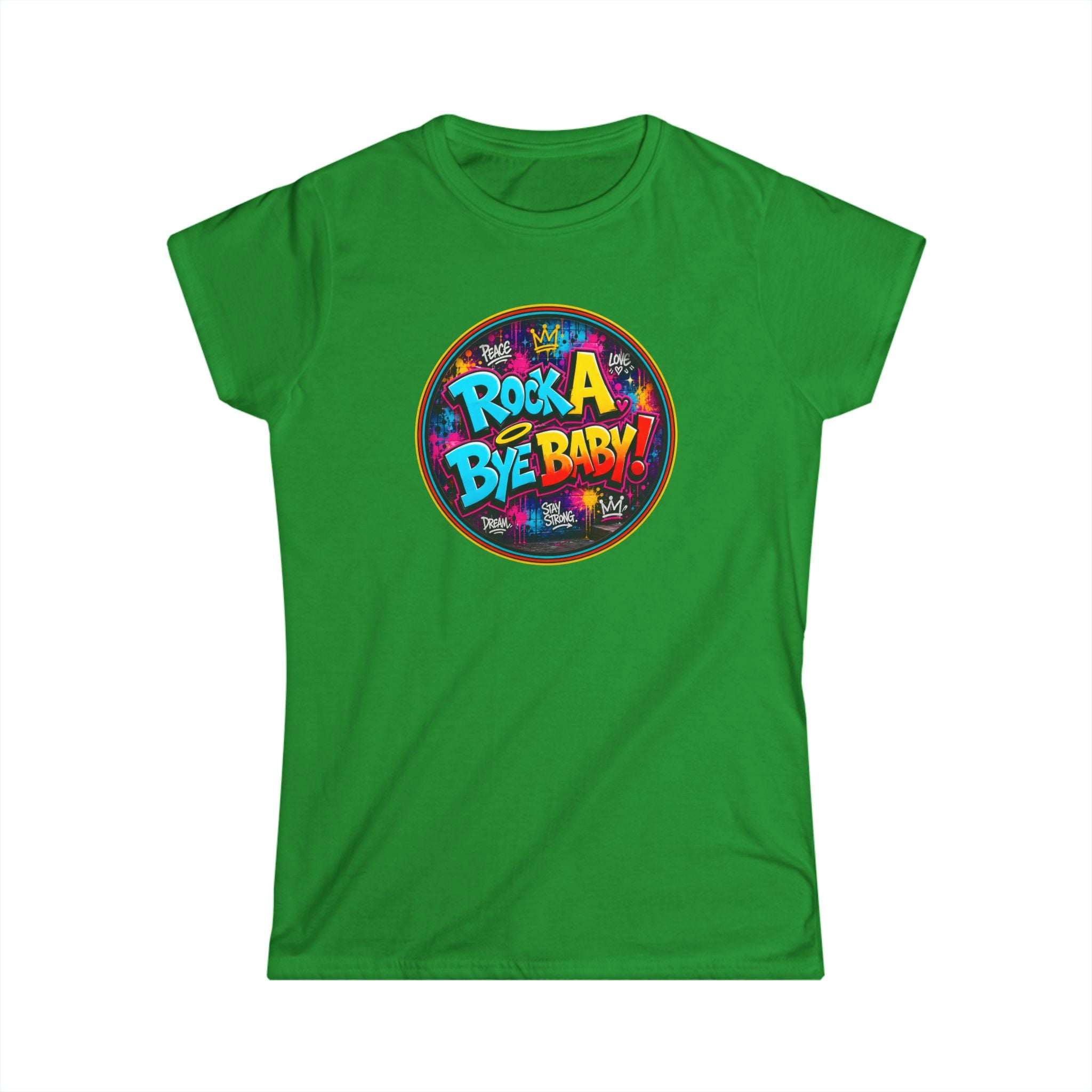 Women's Tee – "Rock A Bye Baby!" Classic White Softstyle T-Shirt