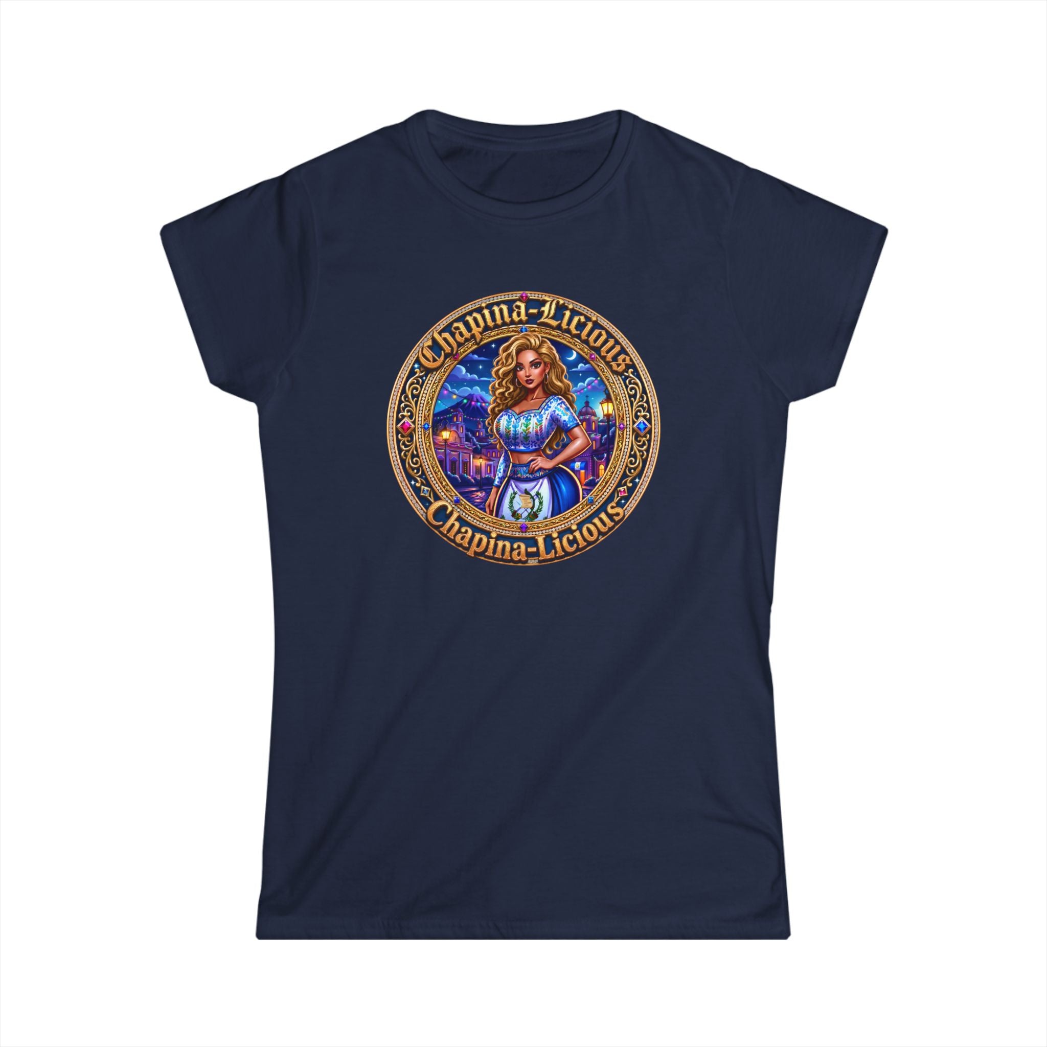 Women's Tee - "Chapina-Licious" Vintage Latin Girl Graphic