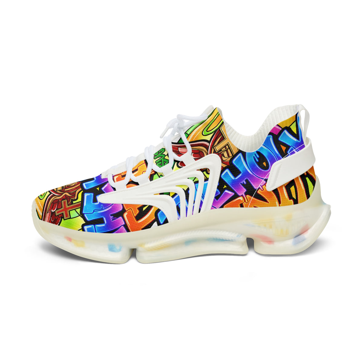 MEN'S Mesh Sneakers —" Holy Trinity " Colorful Graffiti Athletic Shoes