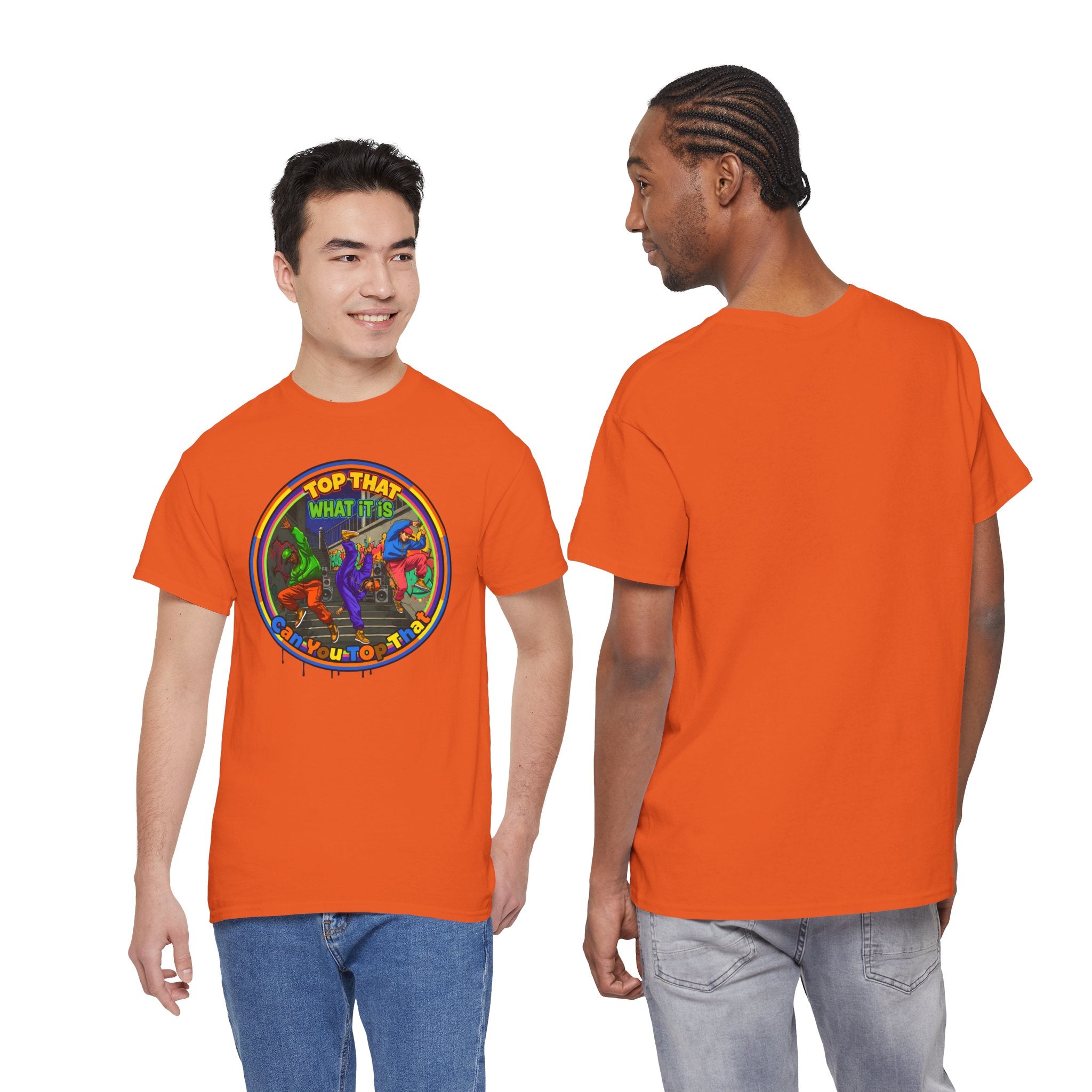 Retro  Tee — "Top That What It Is" Graphic Cotton Shirt