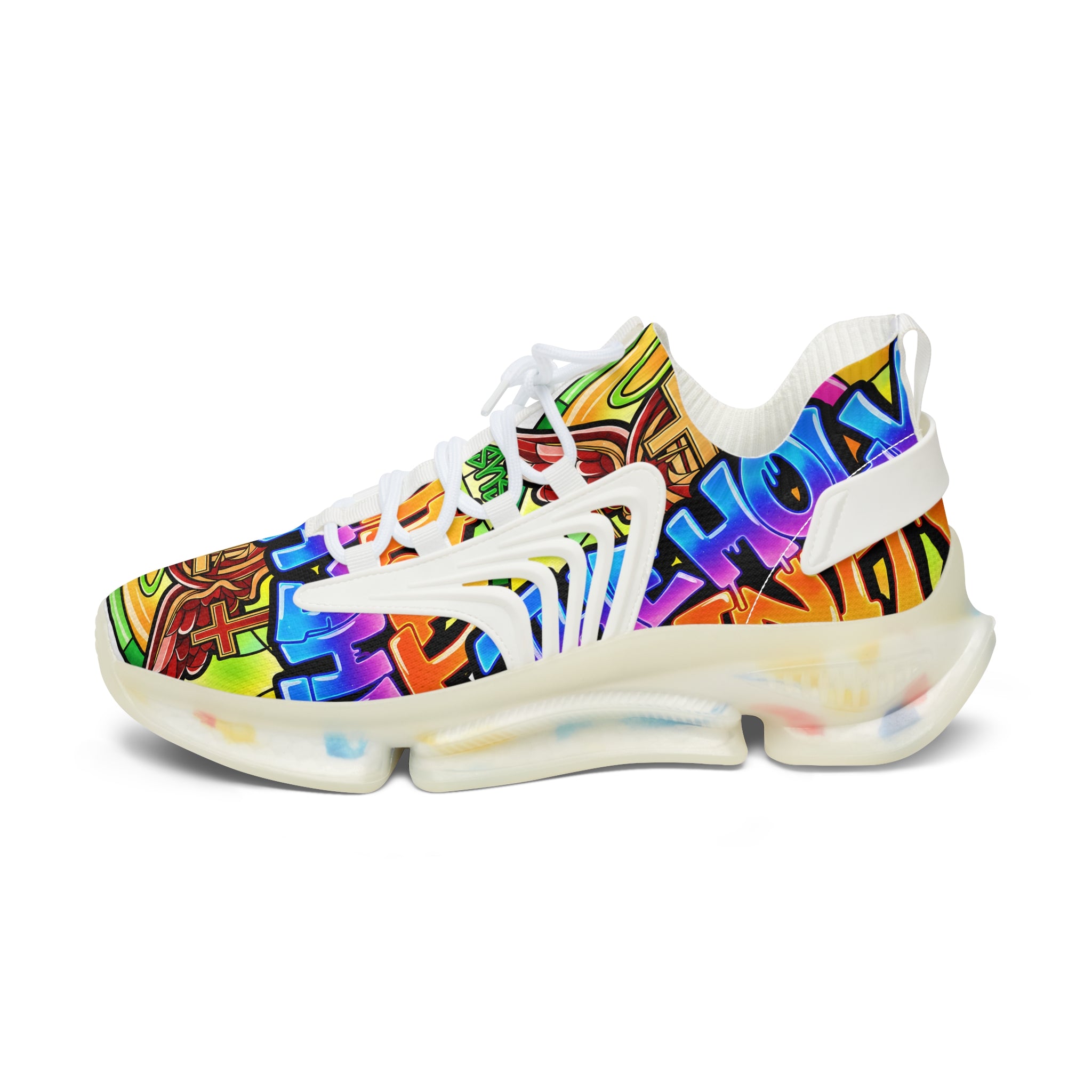 MEN'S Mesh Sneakers —" Holy Trinity " Colorful Graffiti Athletic Shoes