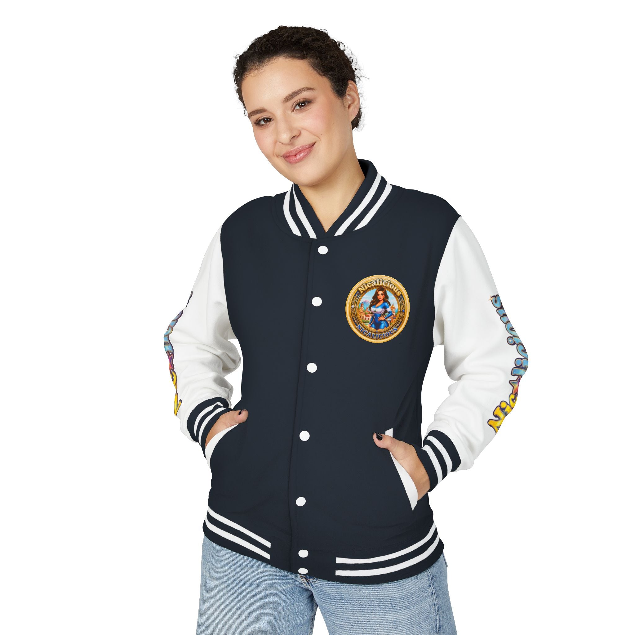 Letterman Jacket — 'Nicalicious' Retro Varsity Bomber