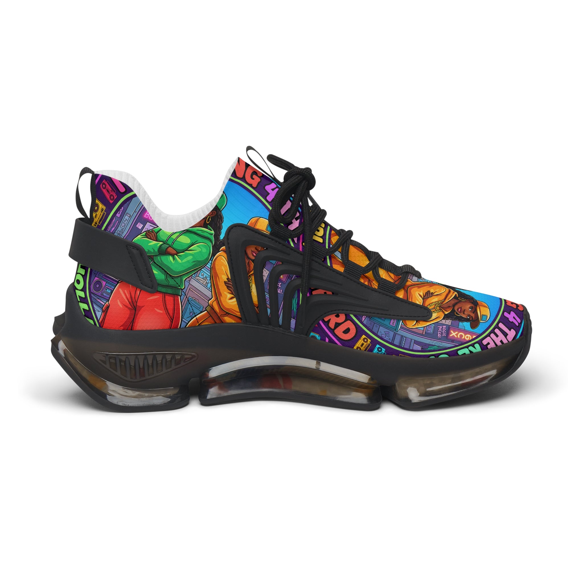 Women's Mesh Sneakers — 'Im Waiting For The Re-Up' Street Art Design
