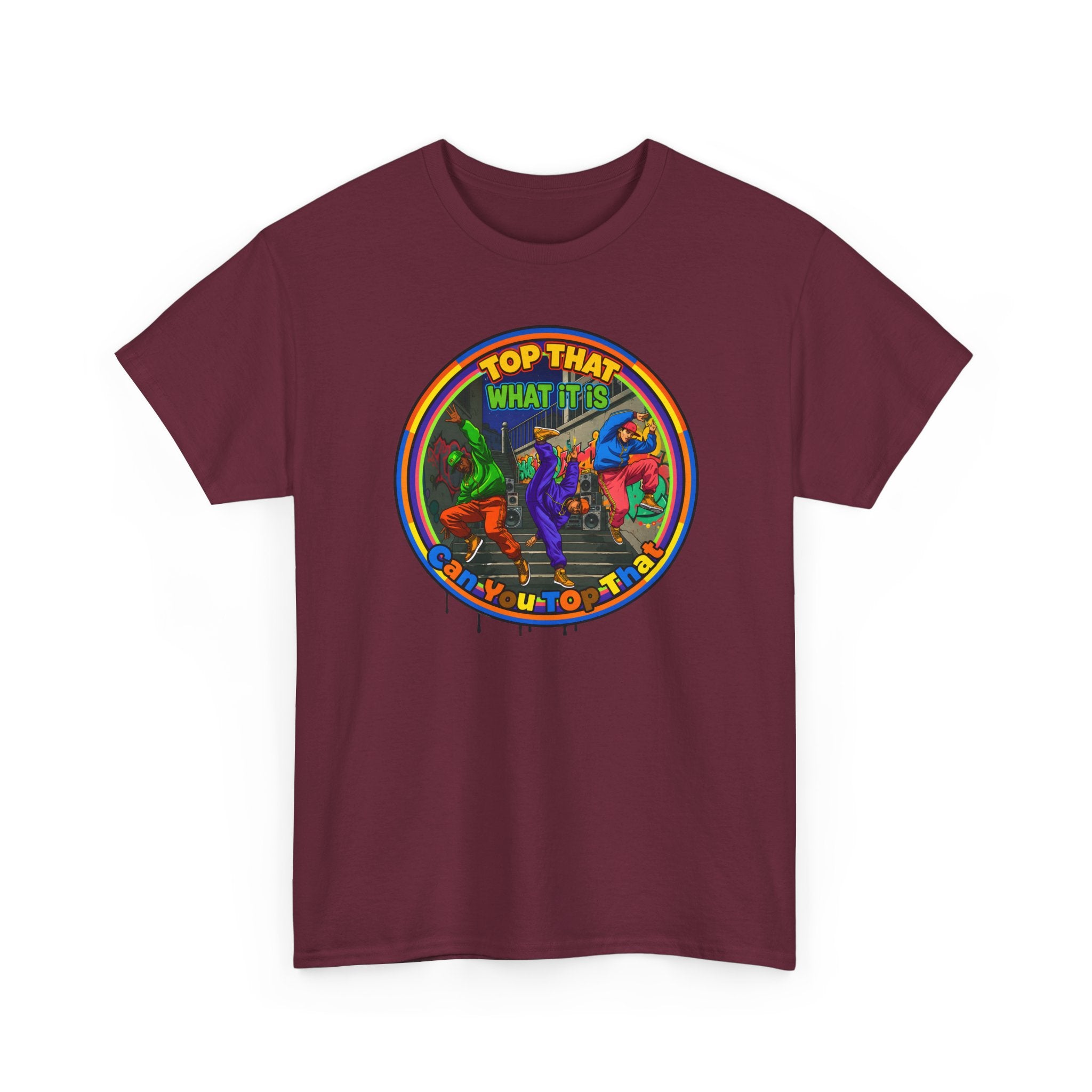 Retro  Tee — "Top That What It Is" Graphic Cotton Shirt