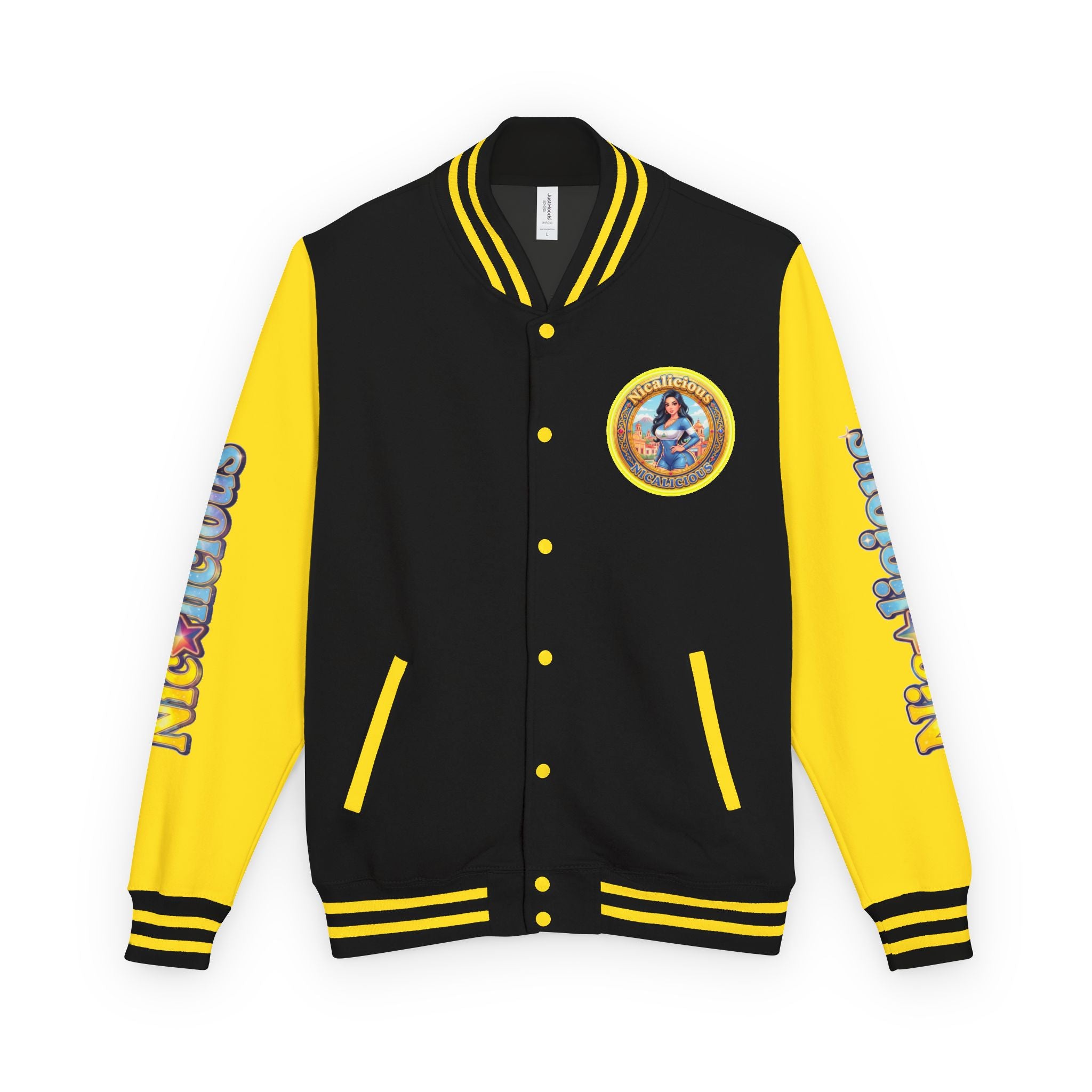 Letterman Jacket — 'Nicalicious' Retro Badge Varsity Jacket