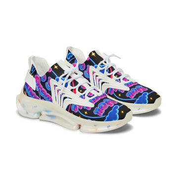 Mesh Sneakers — Neon Dream Graphic Women's Athletic Shoes