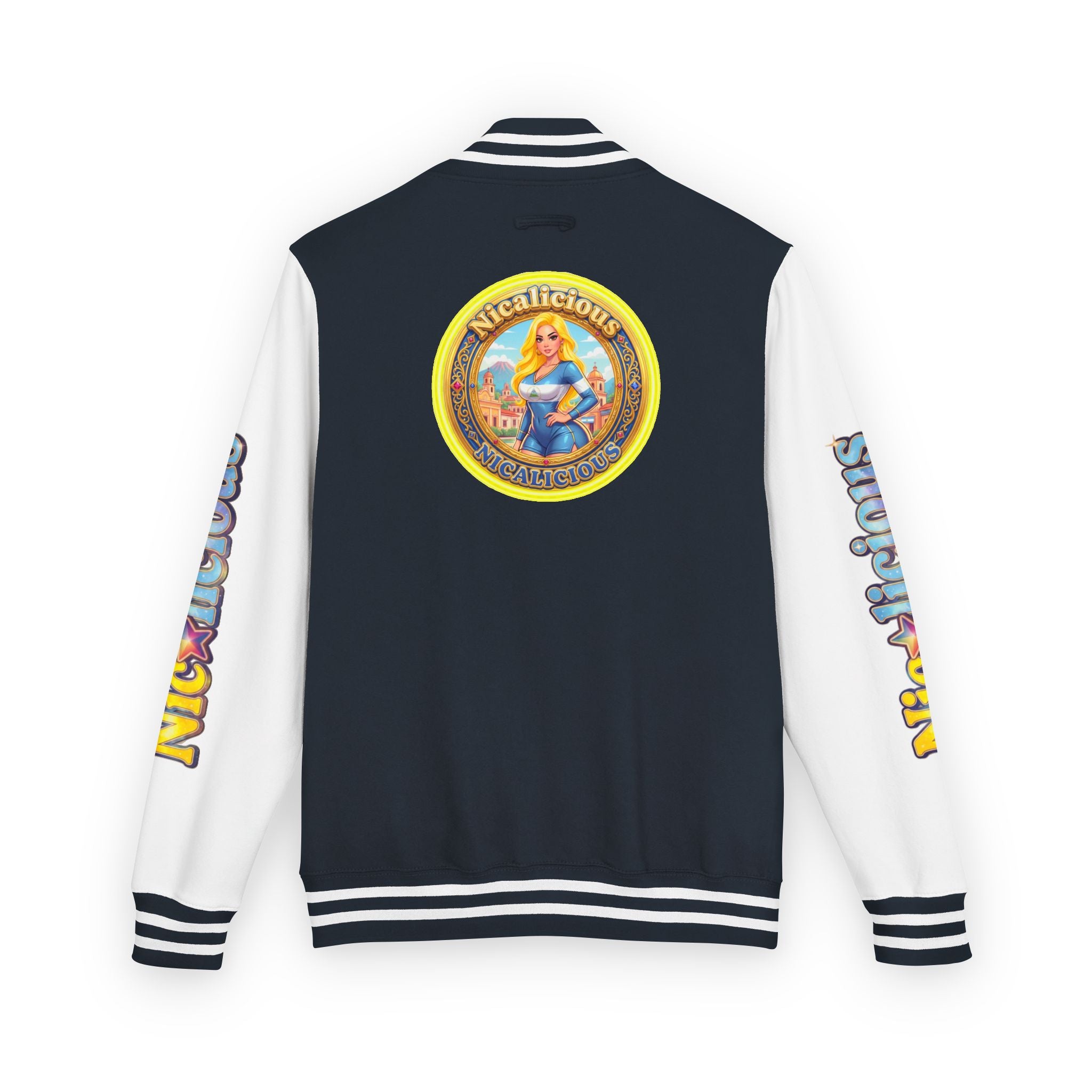 "Nicalicious" Varsity Jacket — Retro Pinup Letterman Jacket