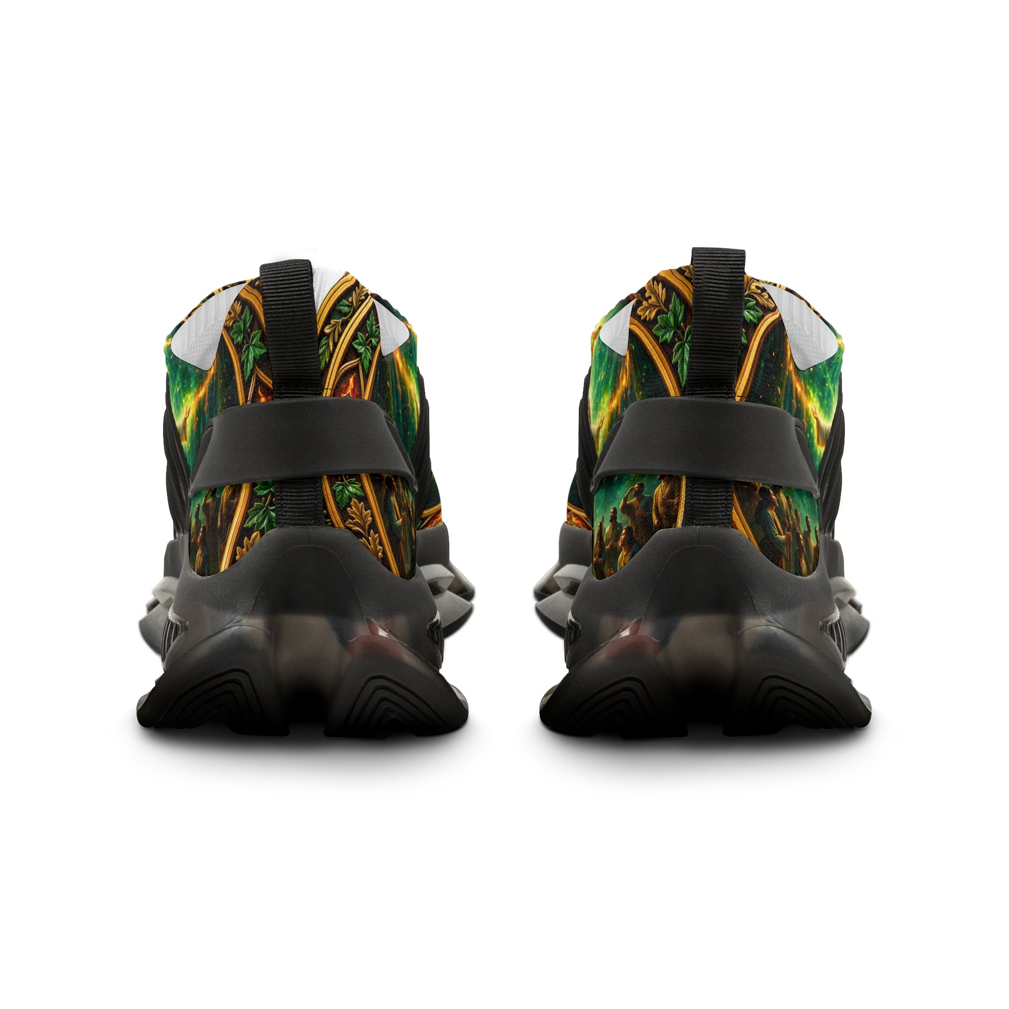 Men's Mesh Sneakers — " The One And Only Jesus Christ " Vintage Celtic Sword & Shield Athletic Shoes