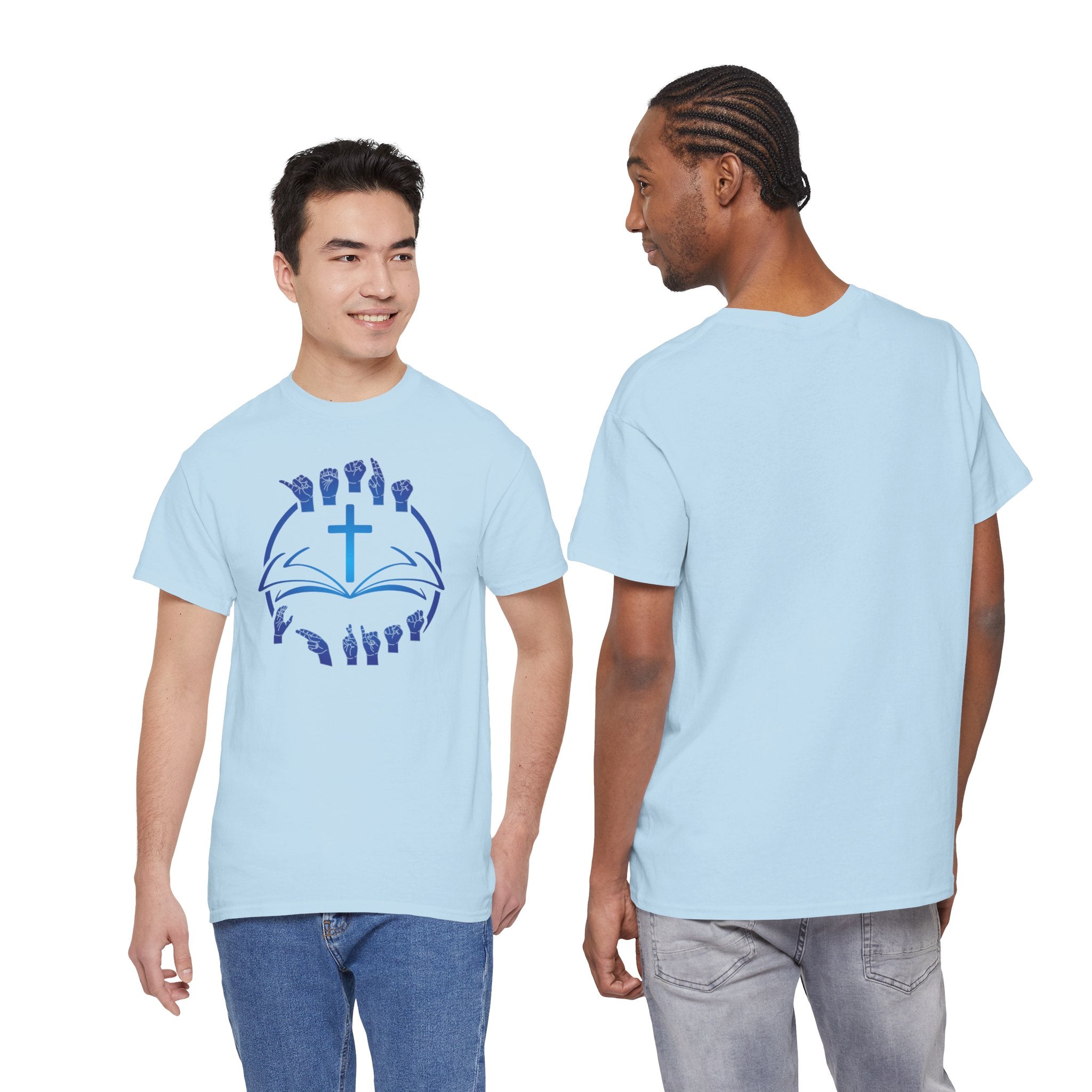 "Christian Bible Cross Sign Language "T-Shirt — Faith Prayer Hands Tee