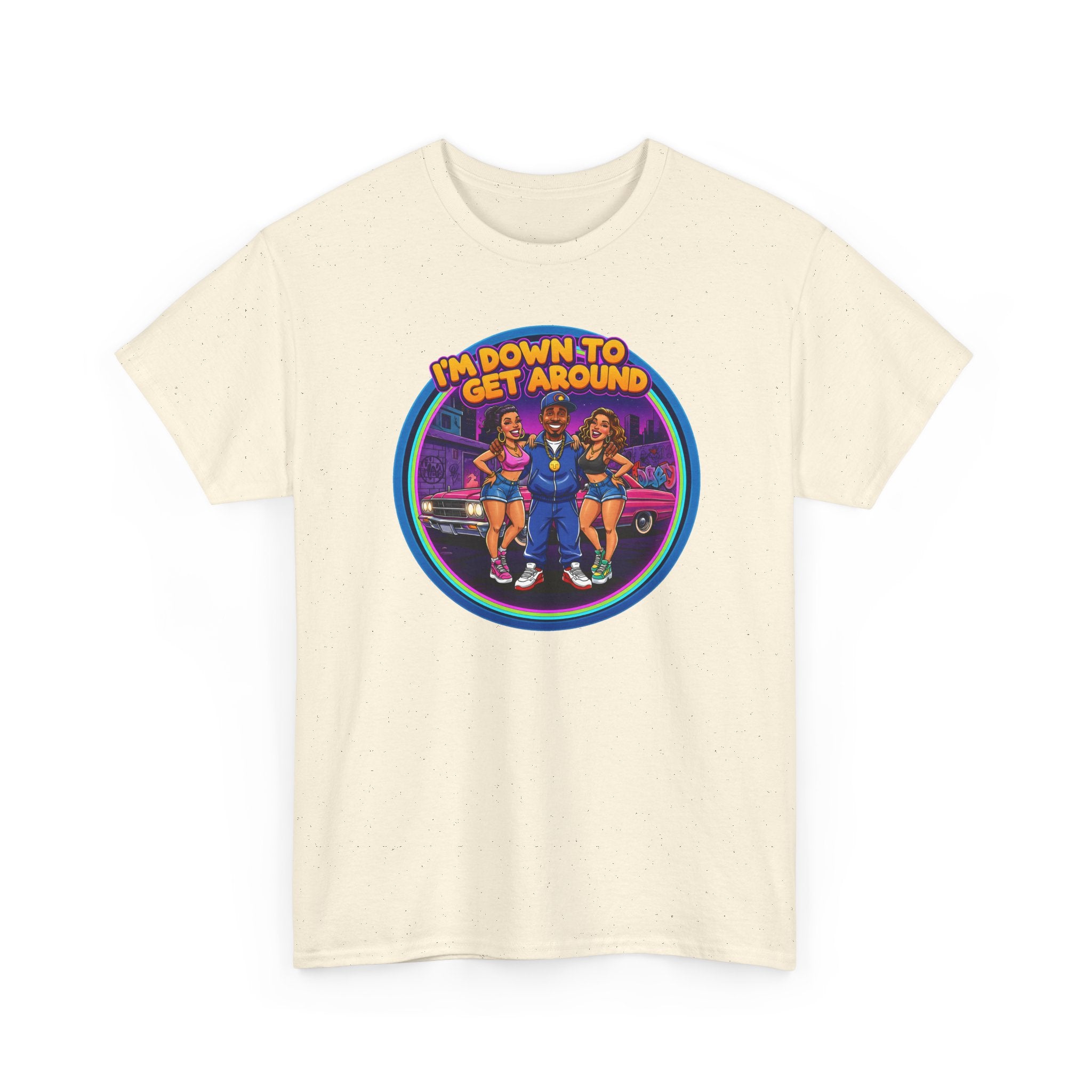 T-Shirt — 'I'm Down to Get Around' Retro Skate Crew Graphic Tee