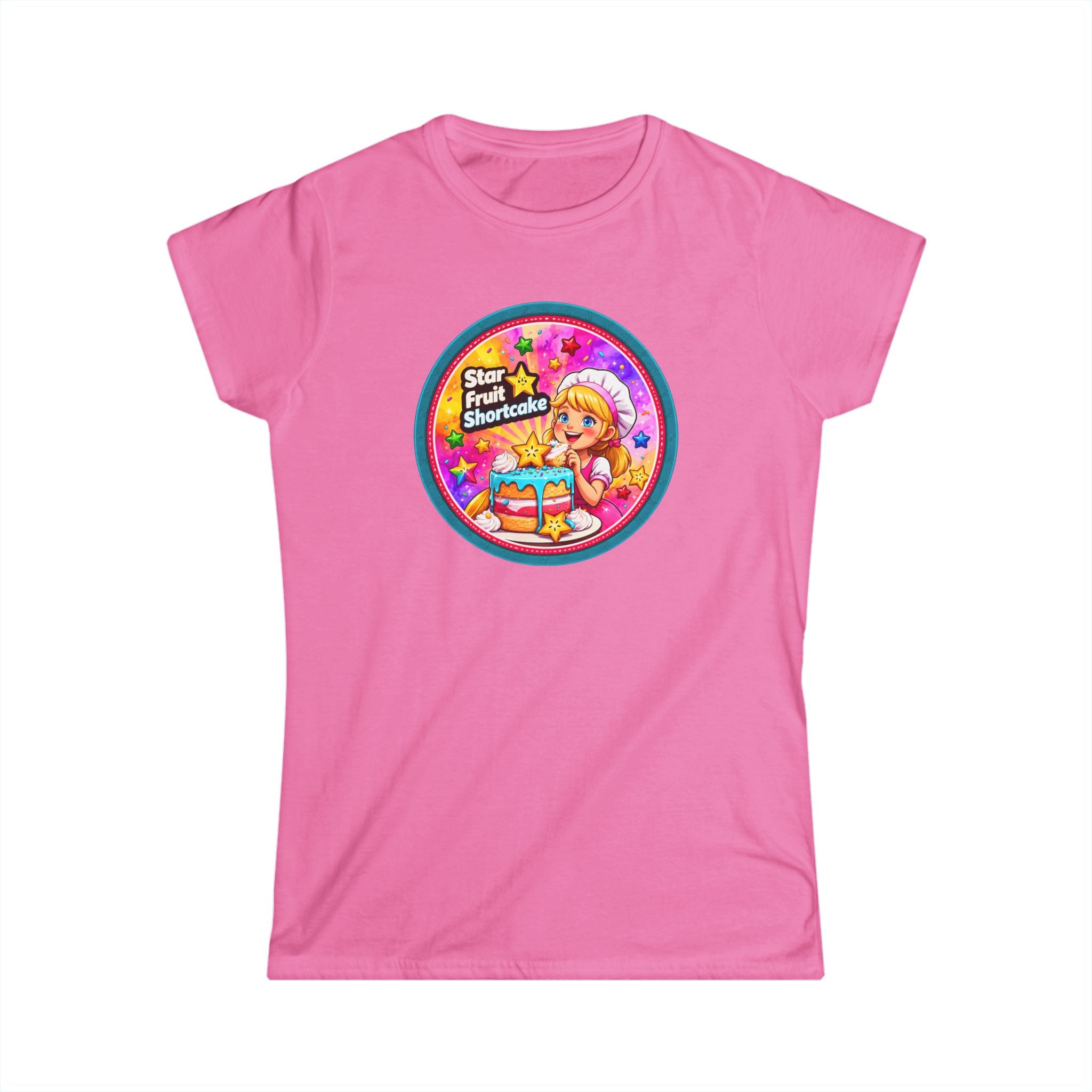 "Star Fruit Shortcake" Women's Tee — Cute Retro Dessert Graphic Shirt