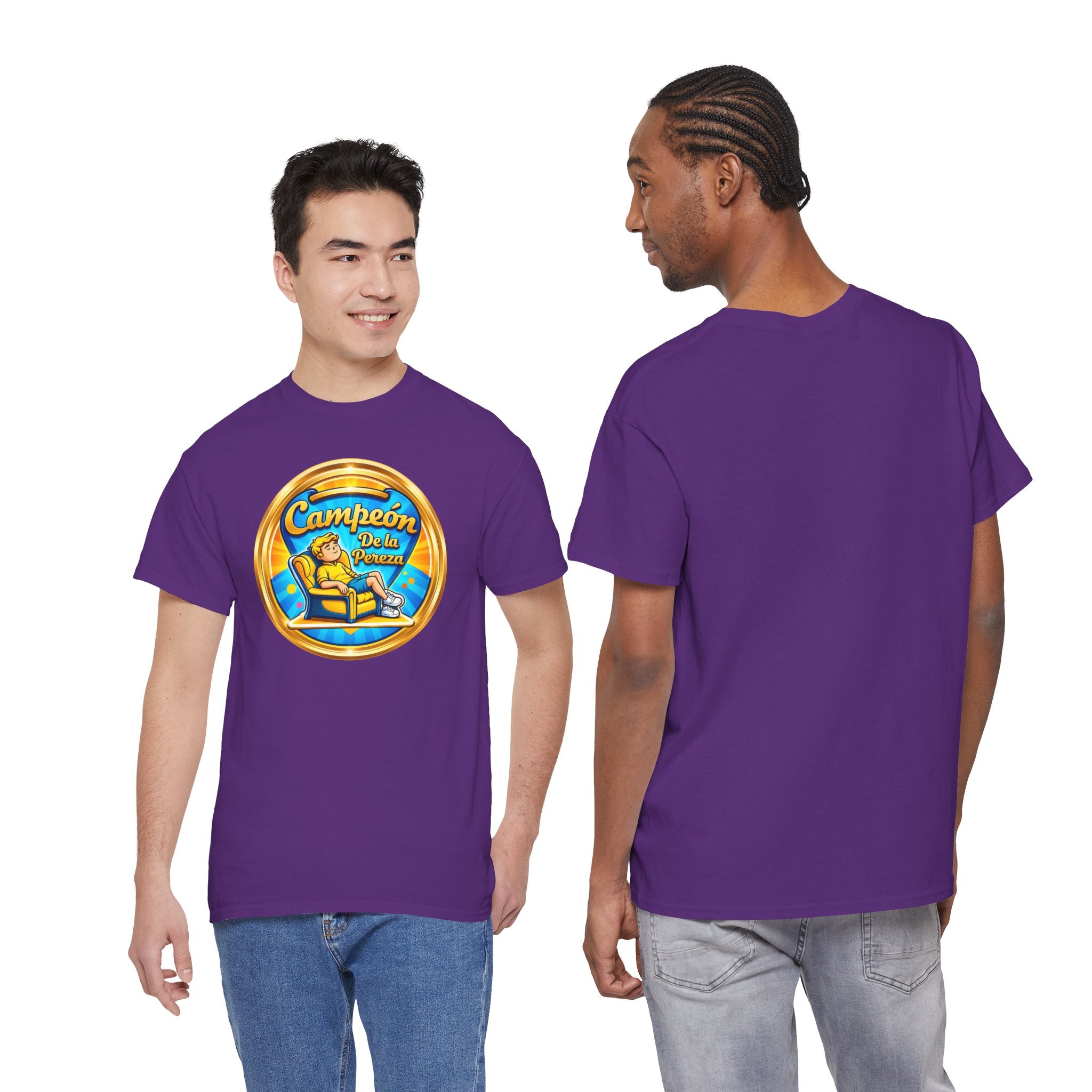 "Campeón De La Pereza" Tee — Gold Badge Adventure T‑Shirt
