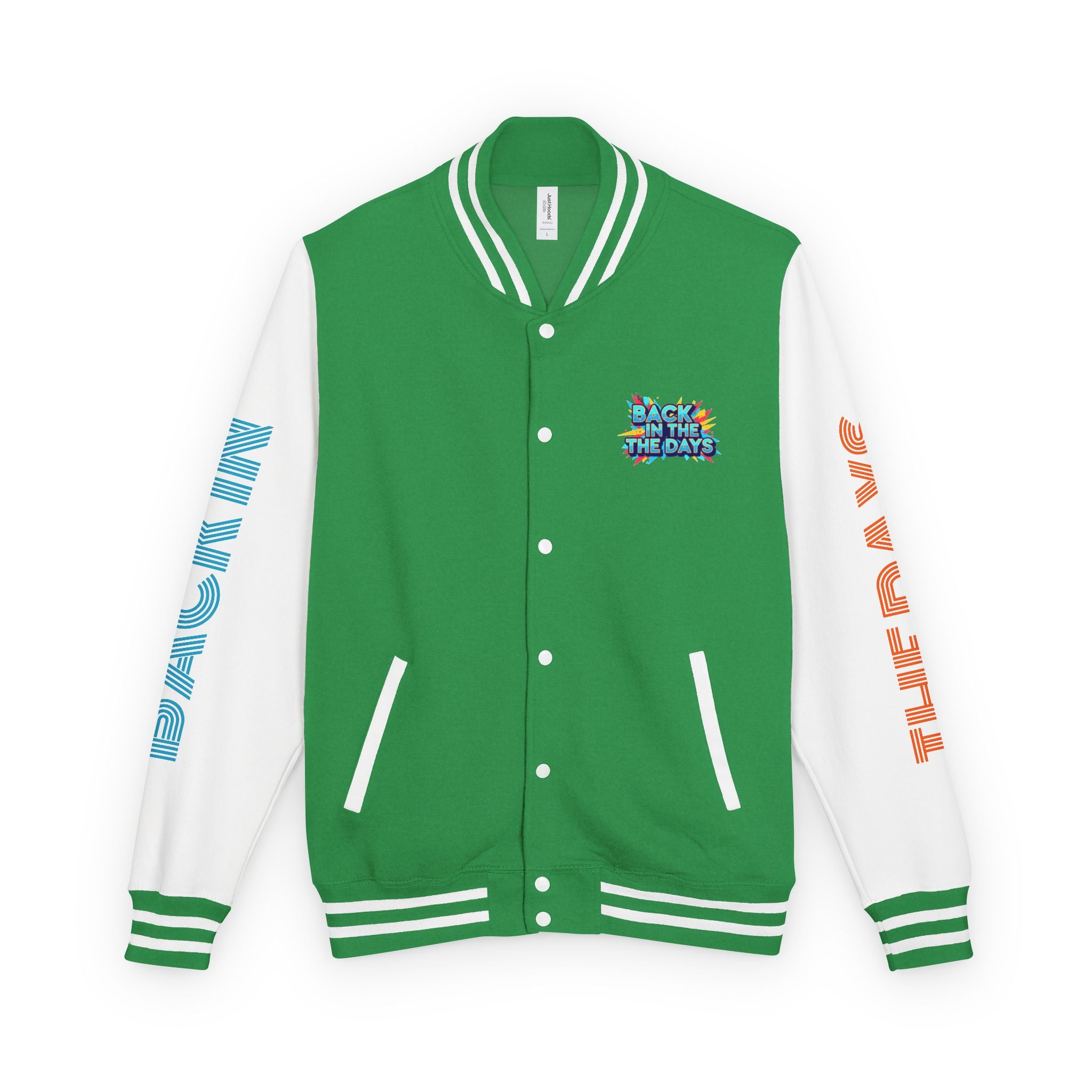 Letterman Jacket — "Back in the Days" Retro Graphic Bomber