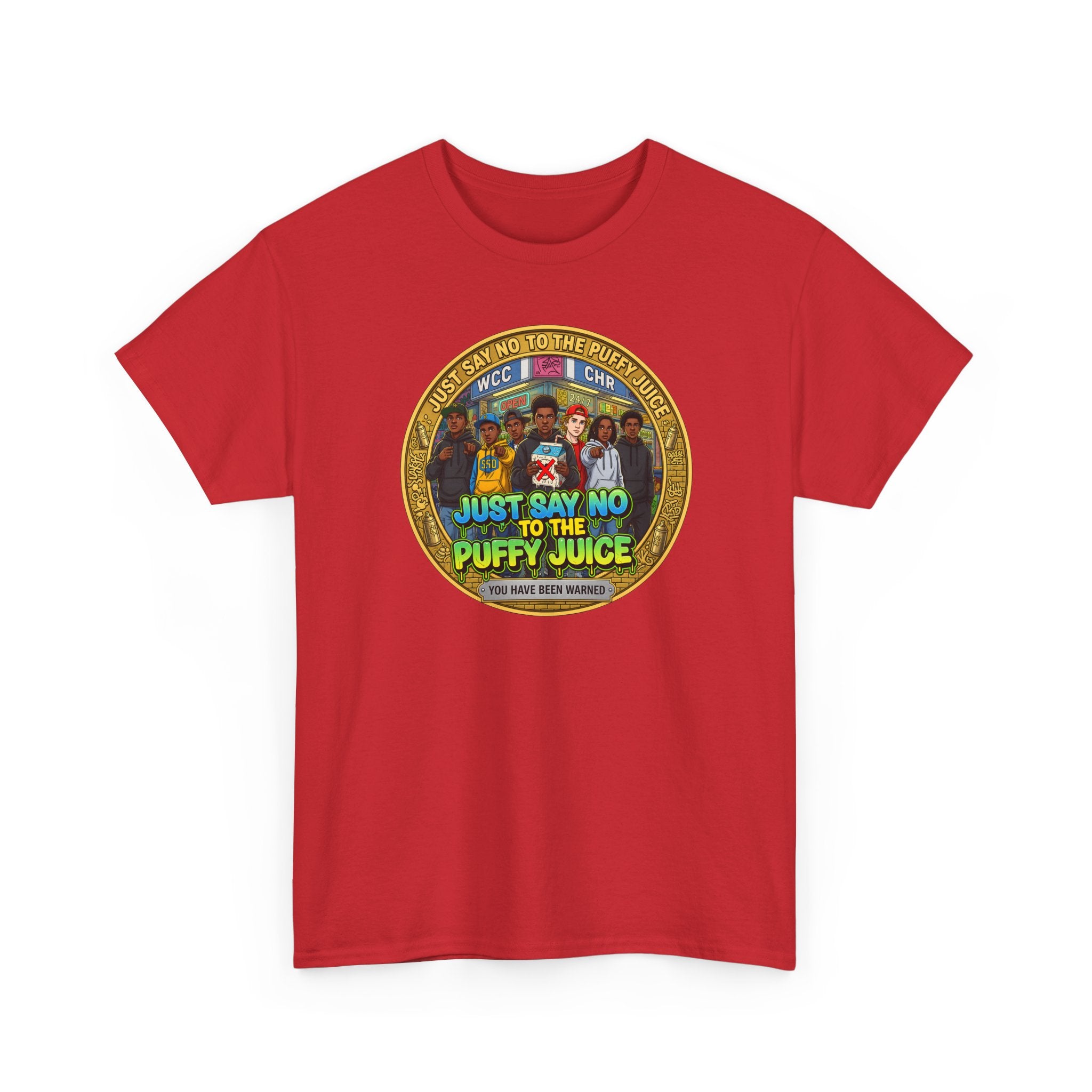T-Shirt — "Just Say No to the Puffy Juice" Retro Anti-Vape Graphic Tee