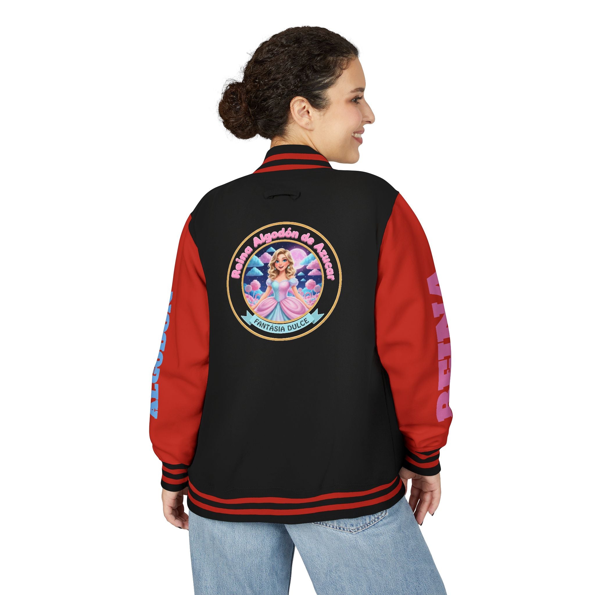 Letterman Jacket — Reina Algodón de Azucar-  Circle Logo