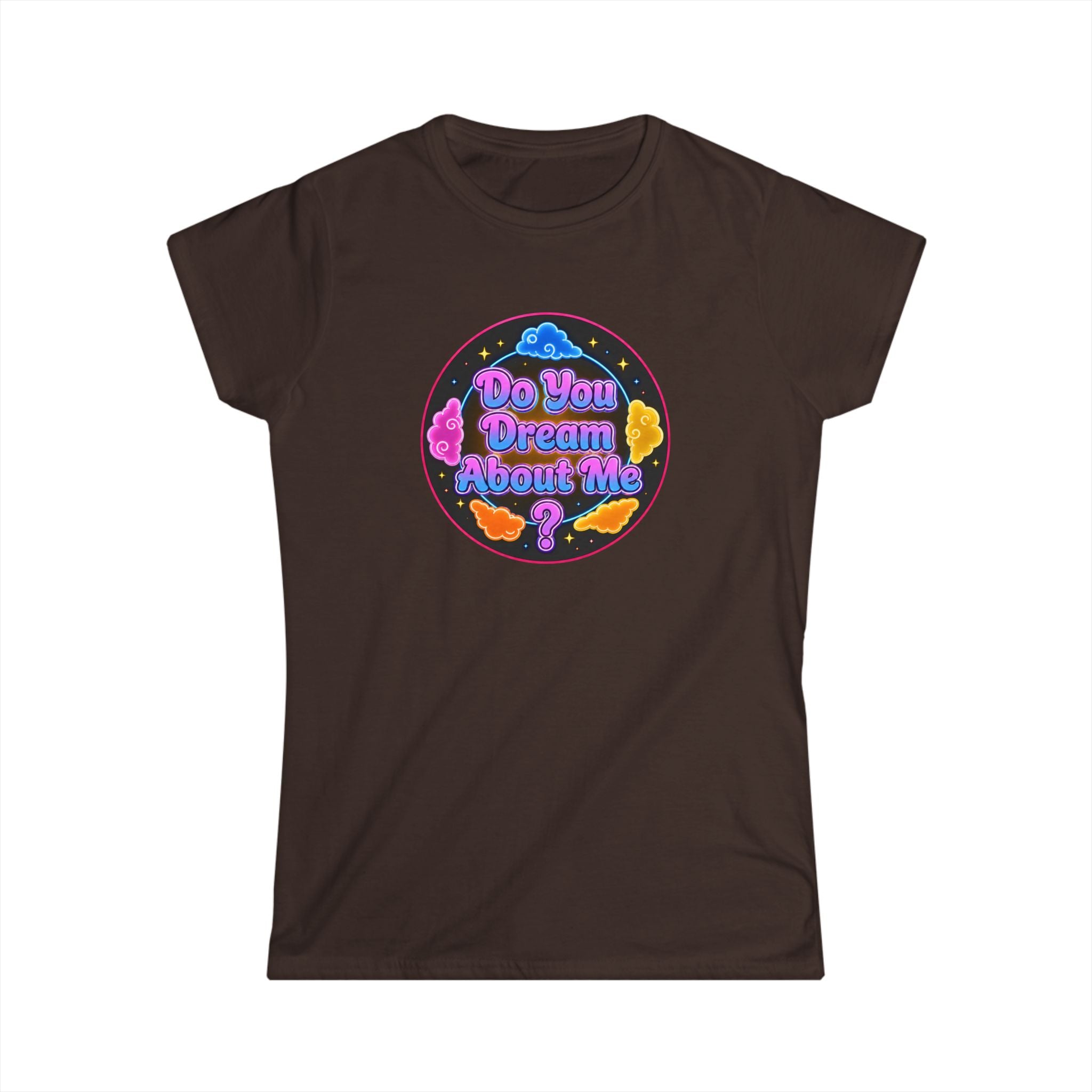 "Do You Dream About Me?" Women's Tee — Retro Neon Butterfly Graphic