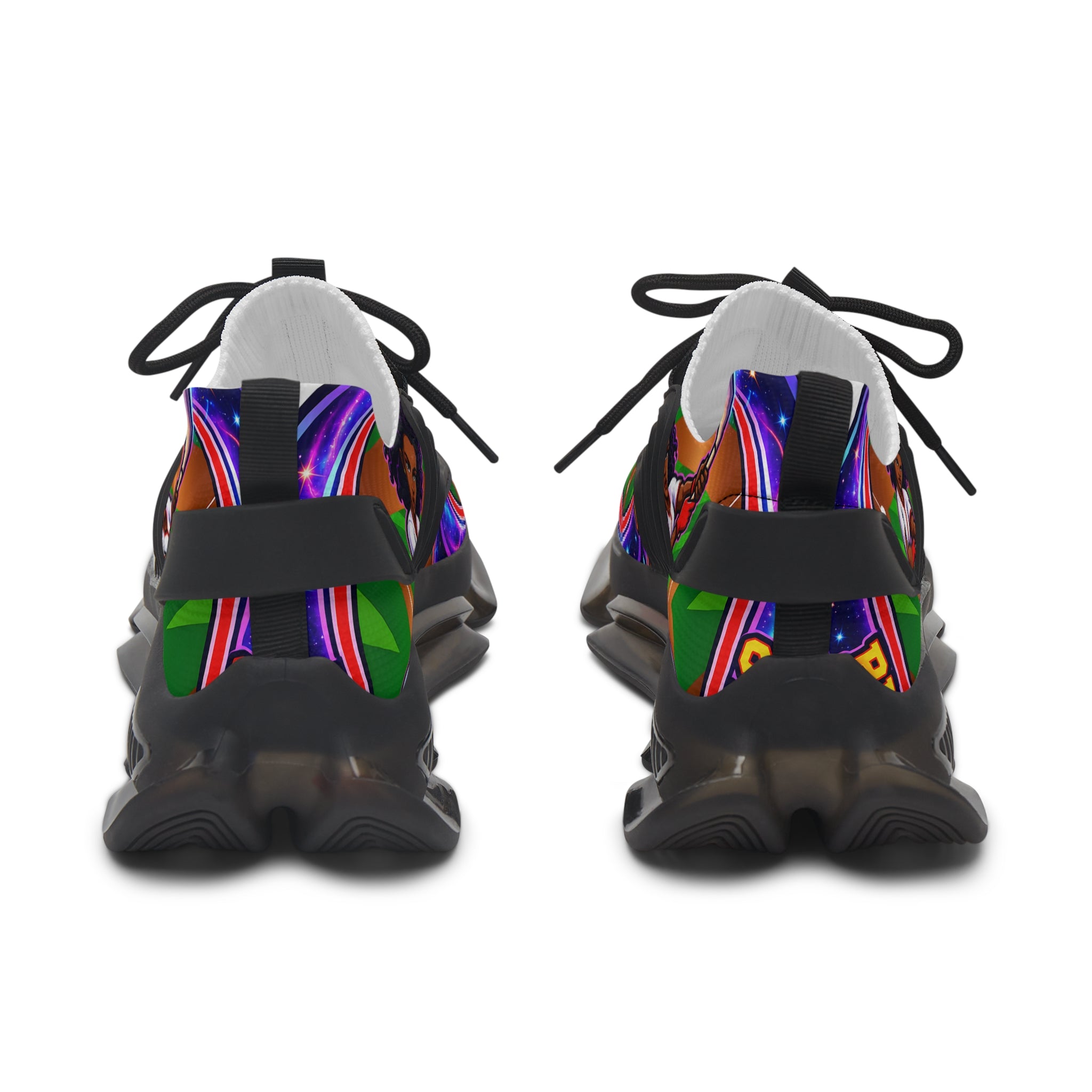 Retro Vibrant "Can You PlayBaseball" Women's Mesh Sneakers — Colorful Graphic Athletic Shoes