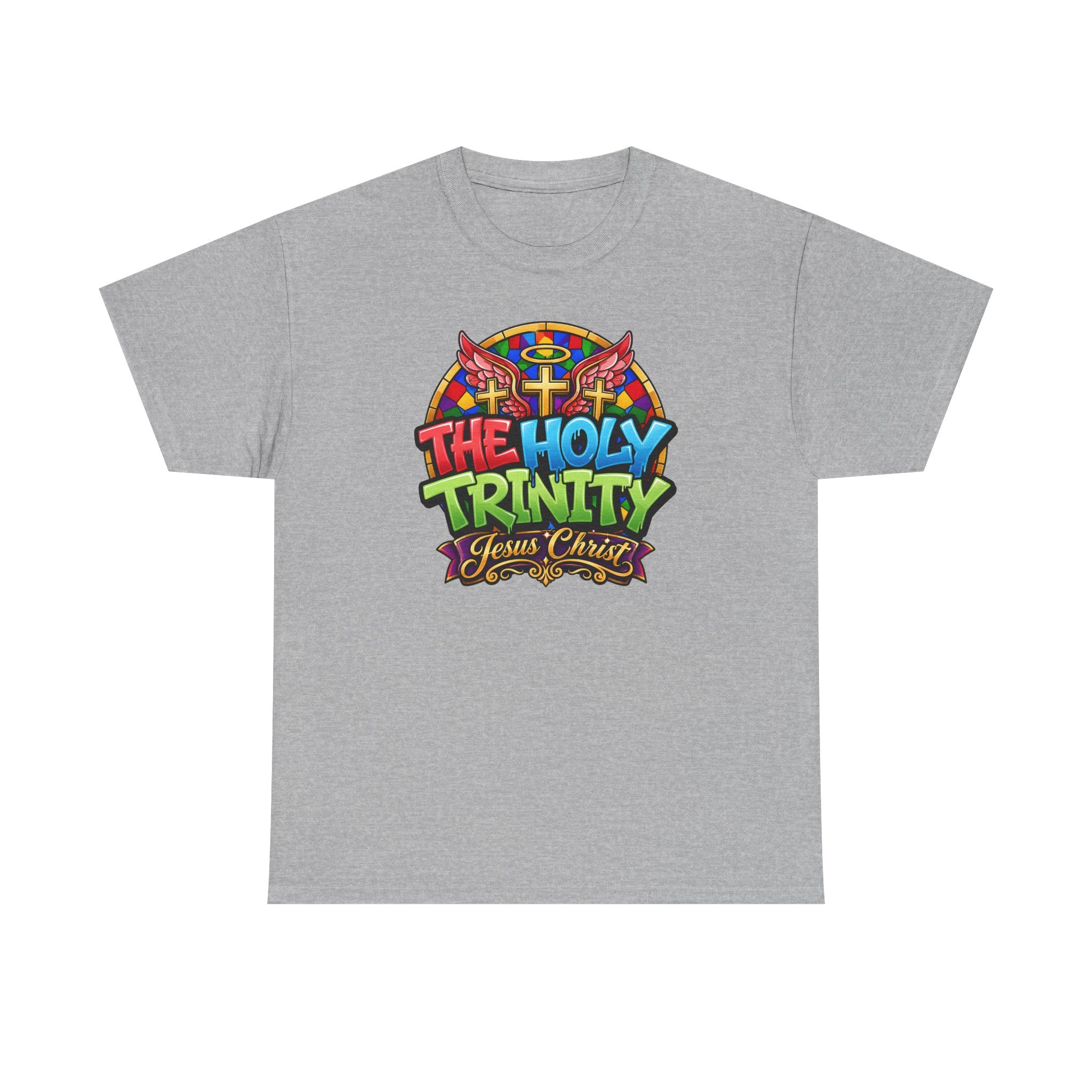 Holy Trinity Graphic Tee — 'The Holy Trinity Jesus Christ' Colorful Faith T-Shirt