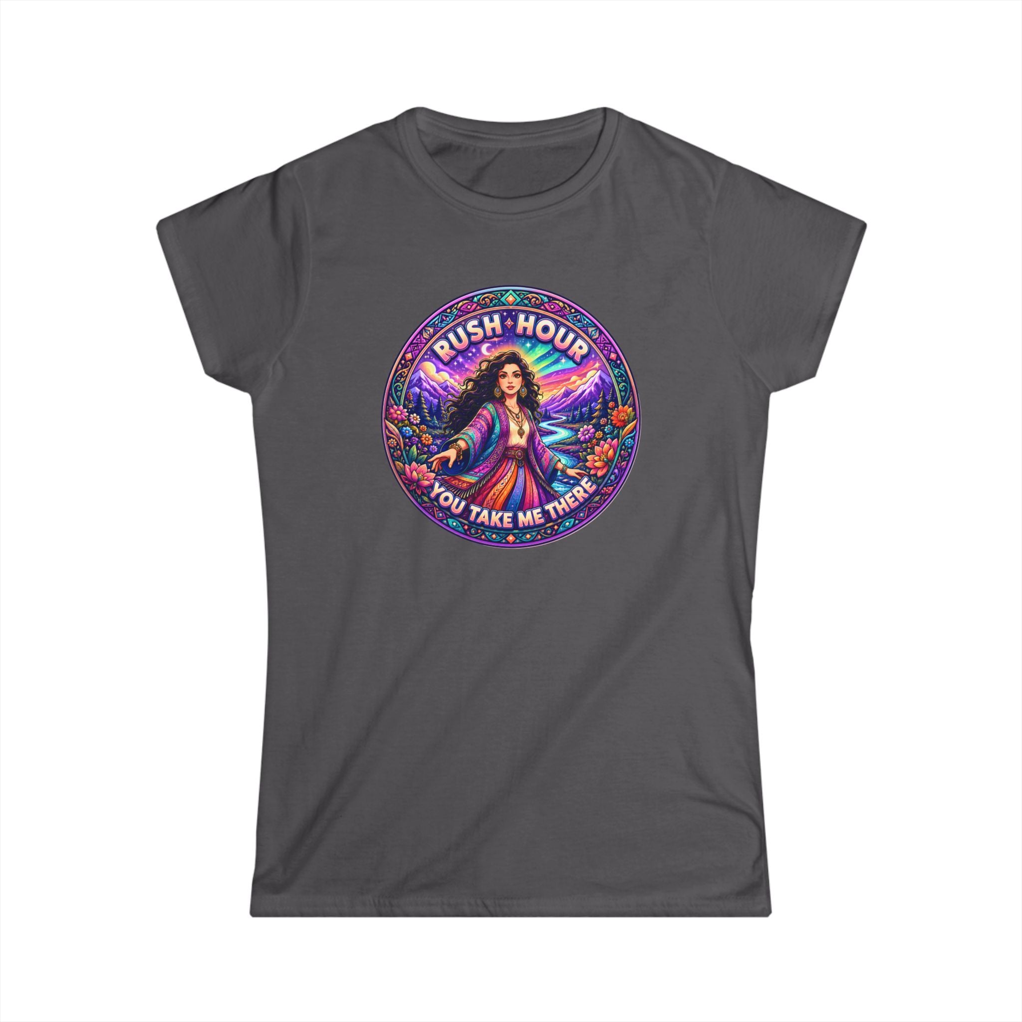 Retro Floral Tee — "You Take Me There" Women's Graphic T-Shirt