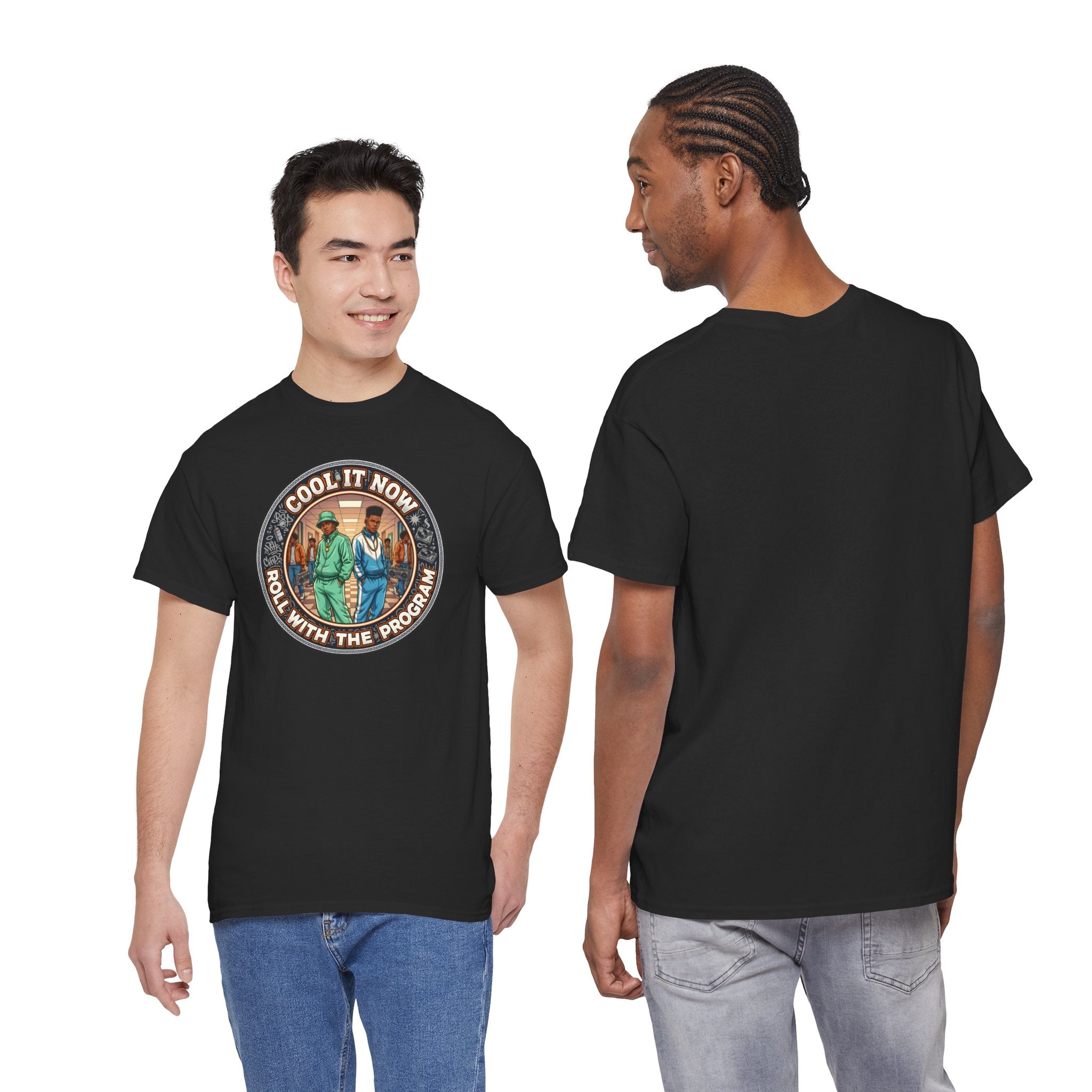 Cool It Now Tee — "Cool It Now Roll With The Program" Vintage Patch Graphic T-Shirt