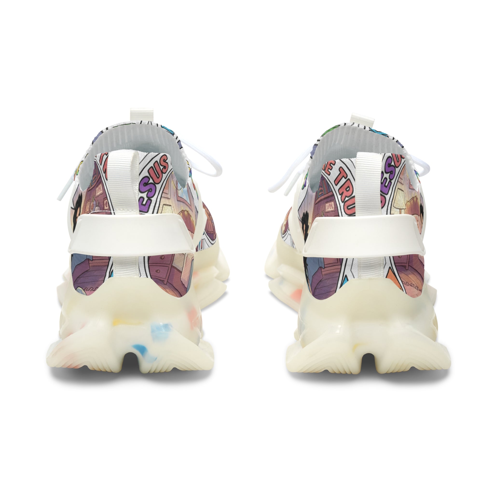 Mesh Sneakers — Inspirational  "Jesus Christ Makes Wishes Come True "Graphic Women’s Athletic Shoes