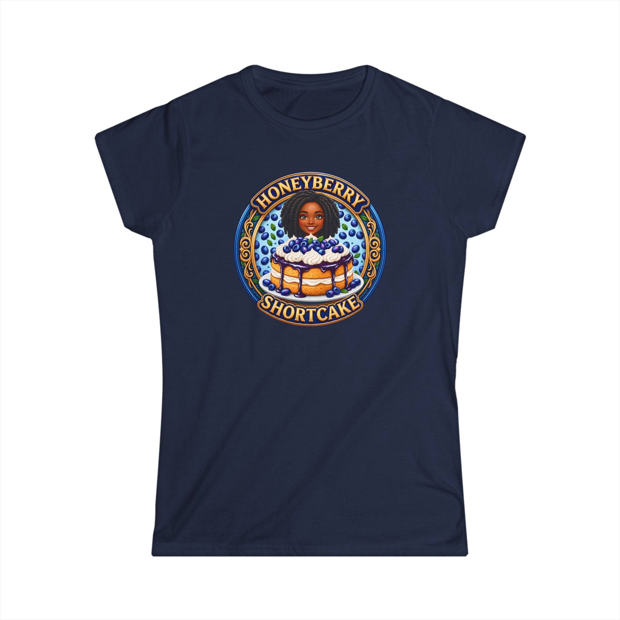 Shortcake Logo Tee — "Honeyberry Shortcake" Retro Badge Women's T-Shirt