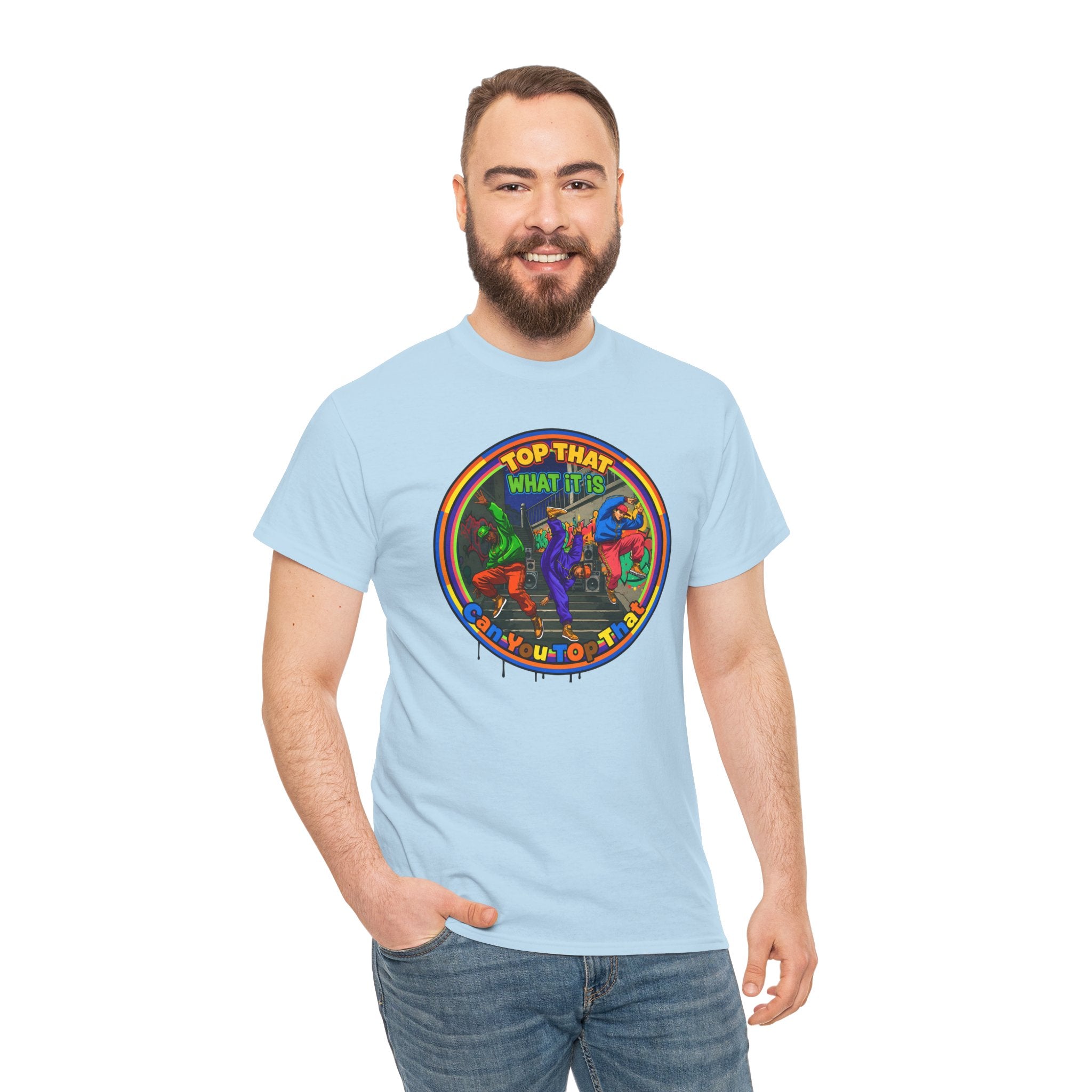 Retro  Tee — "Top That What It Is" Graphic Cotton Shirt