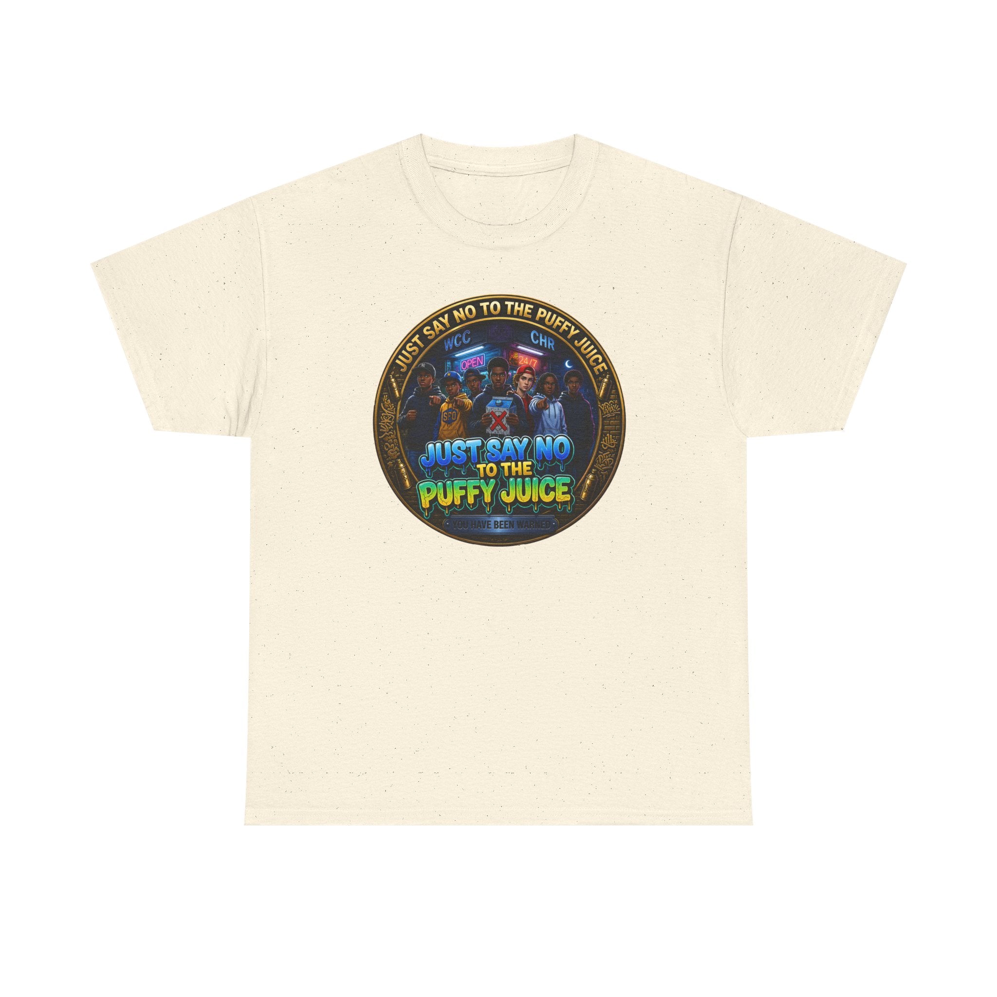 "Just Say No to the Puffy Juice "Tee – Anti-Party Vintage Graphic T-Shirt