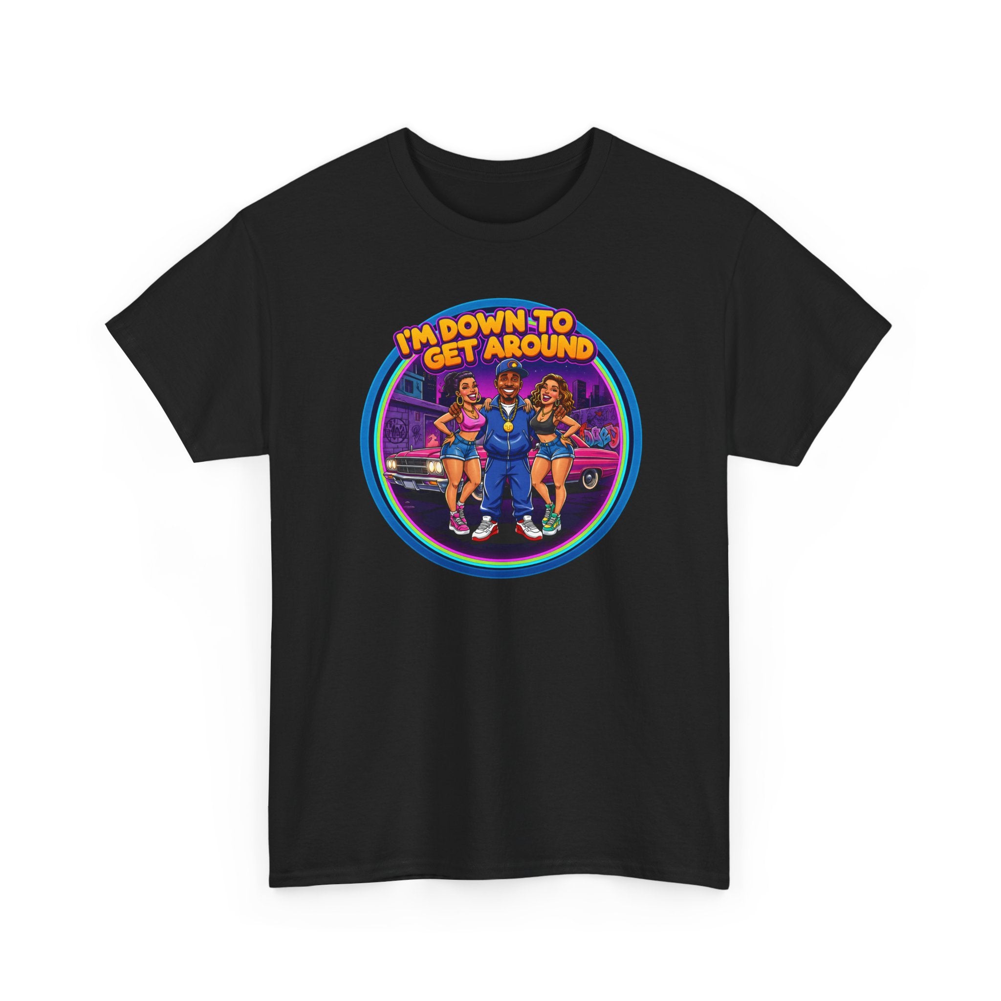 T-Shirt — 'I'm Down to Get Around' Retro Skate Crew Graphic Tee