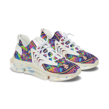Women’s Mesh Sneakers — "We Own The Sidewalk "Colorful Retro Graphic Streetwear Trainers