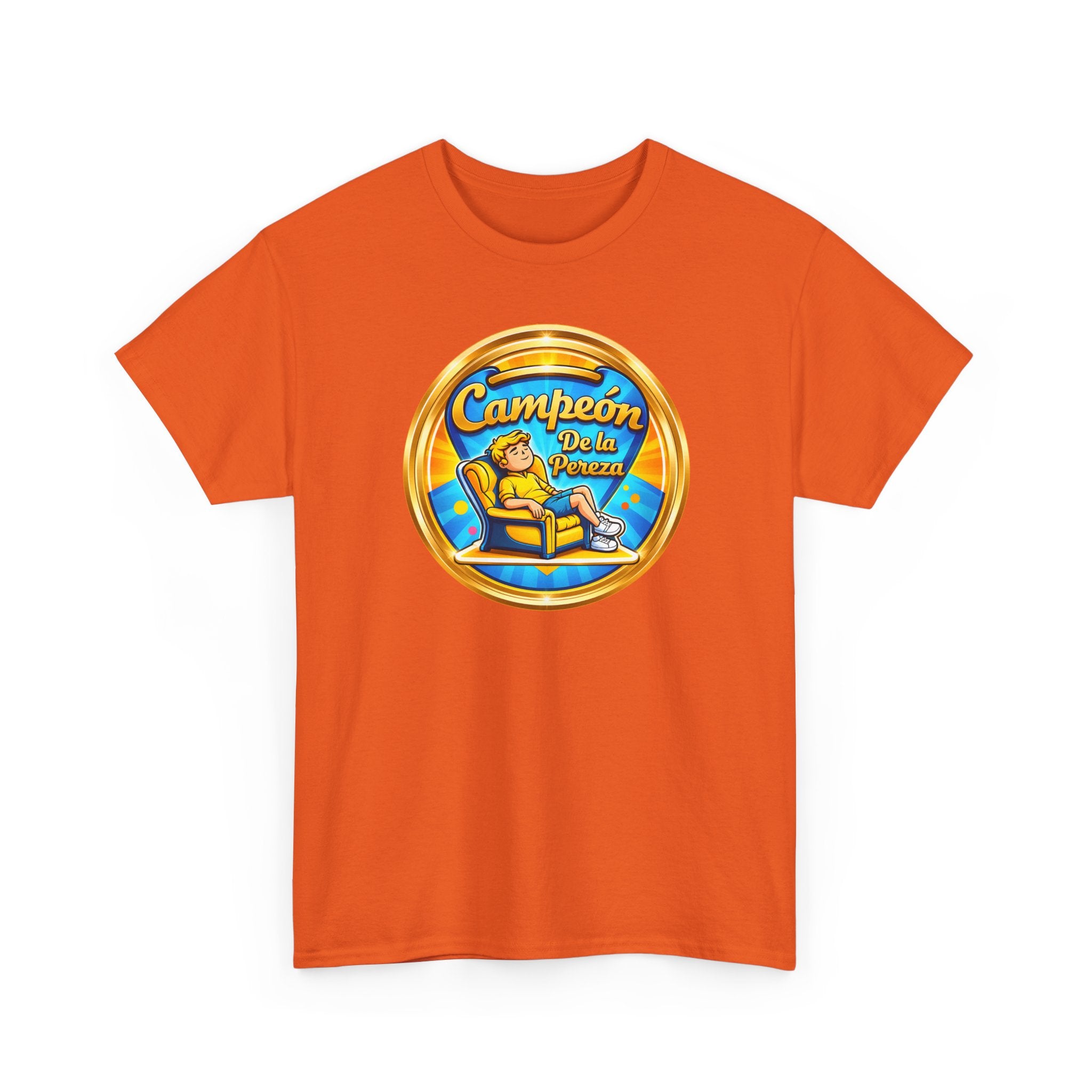 "Campeón De La Pereza" Tee — Gold Badge Adventure T‑Shirt