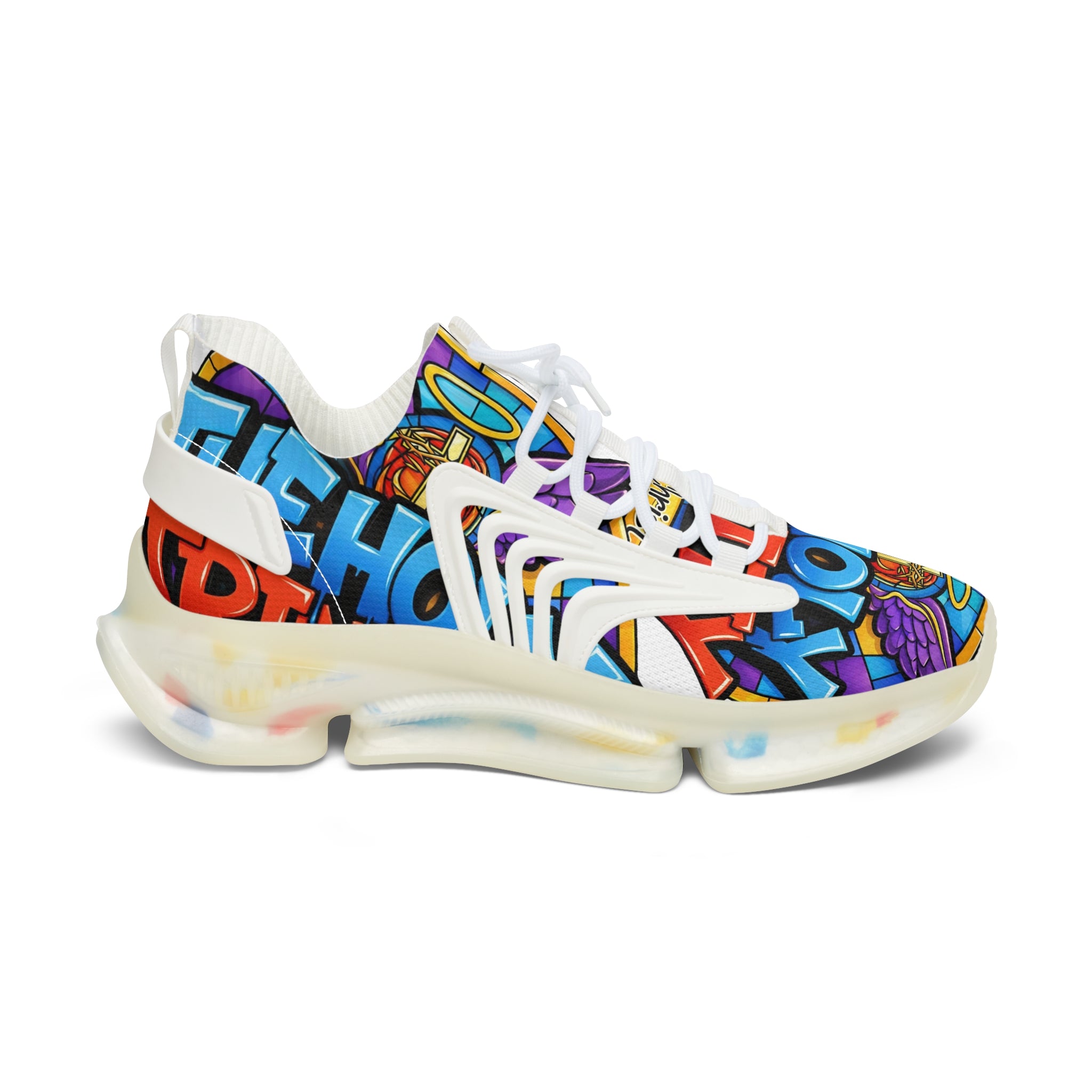 Men's Mesh Sneakers — Colorful Graffiti 'The Holy' Street Style